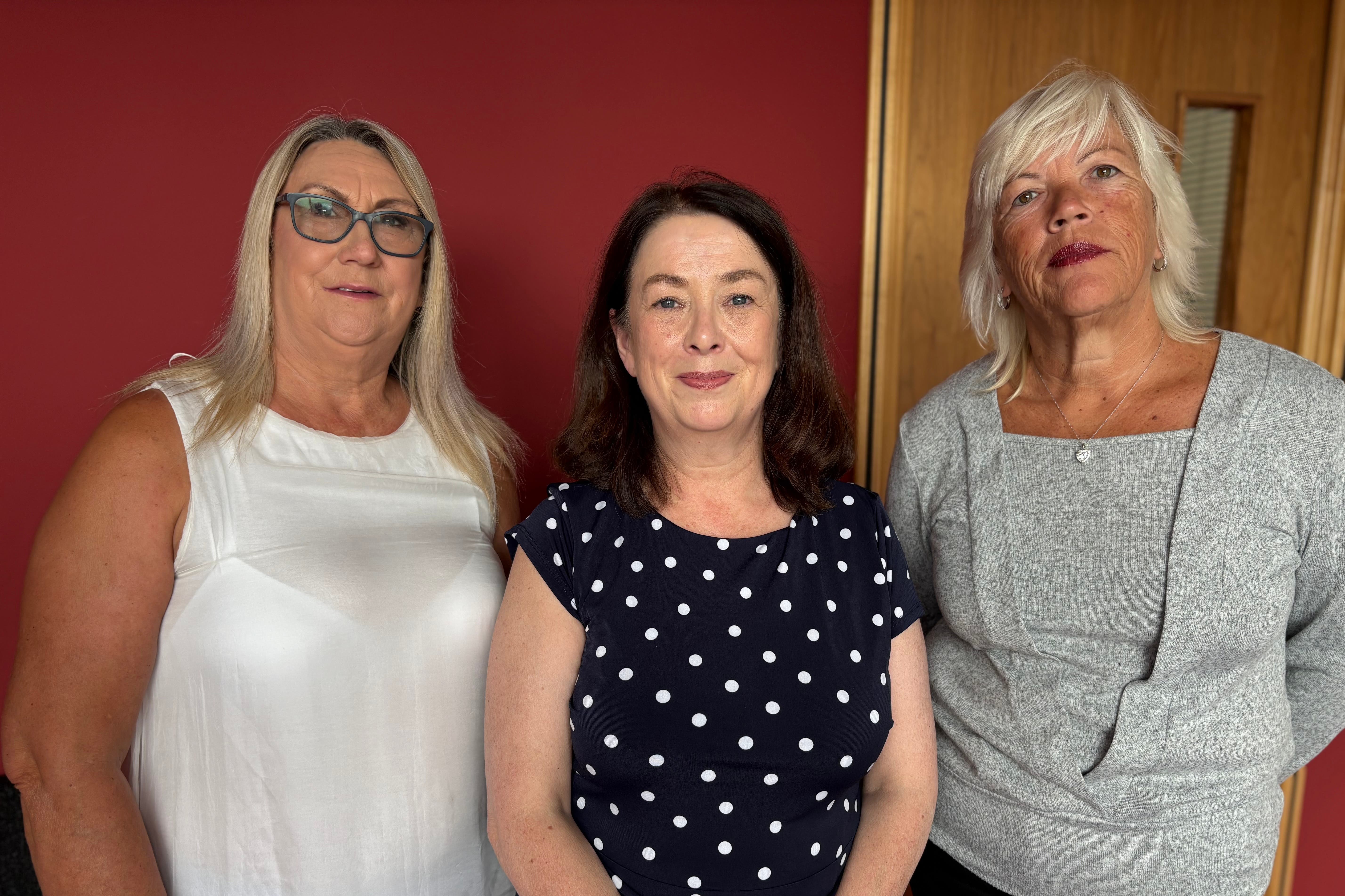 Kirsty Scott and Mary Gould, two bereaved Northern Ireland mothers (Rebecca Black/PA)