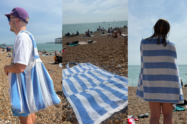 best beach towel sunnylife beach towel 2-in-1 tote bag indybest