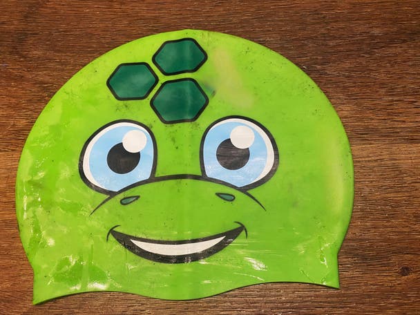 Tiki the turtle swim cap