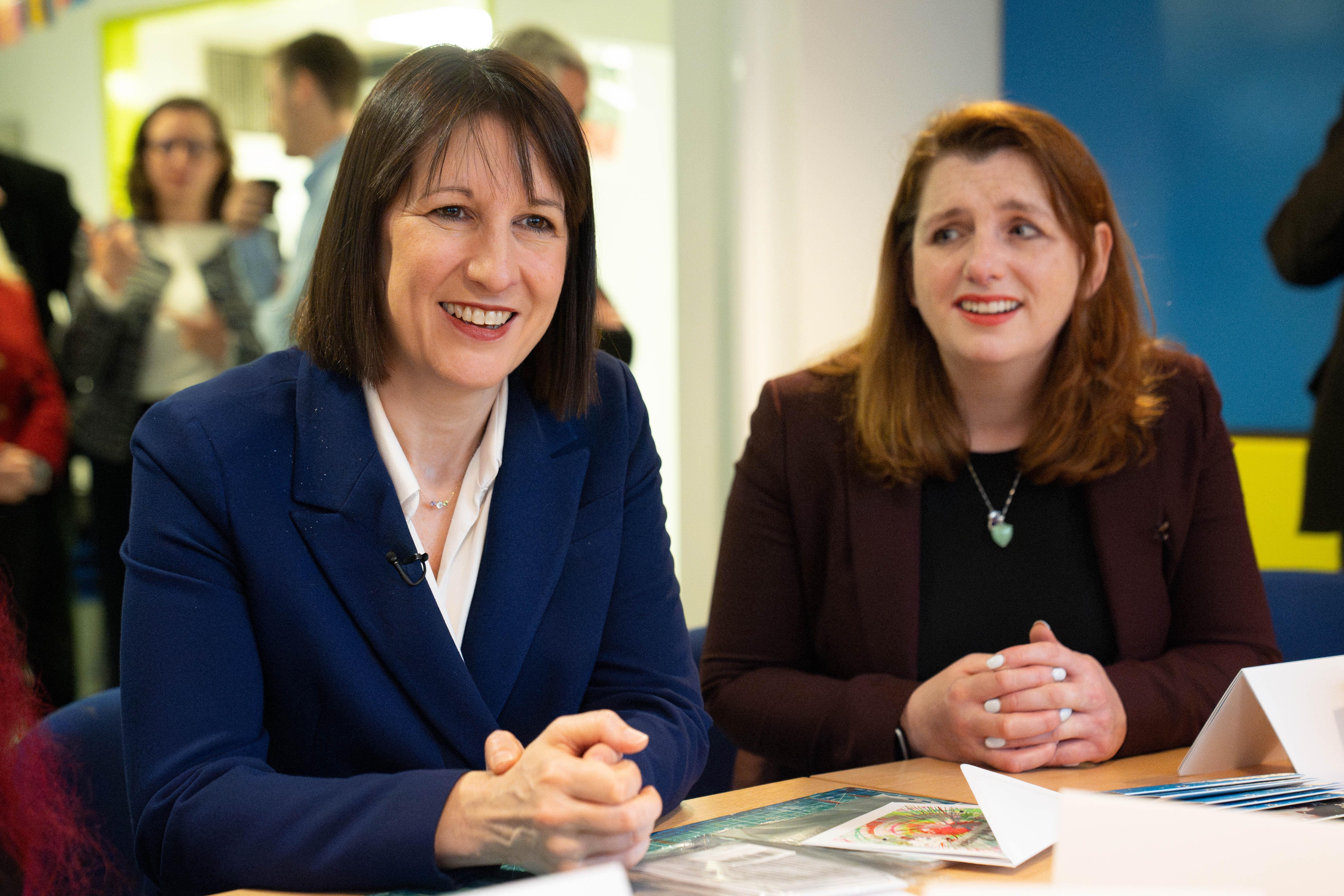 Work and pensions minister Alison McGovern, right, with Chancellor Rachel Reeves (Stefan Rousseau/PA)