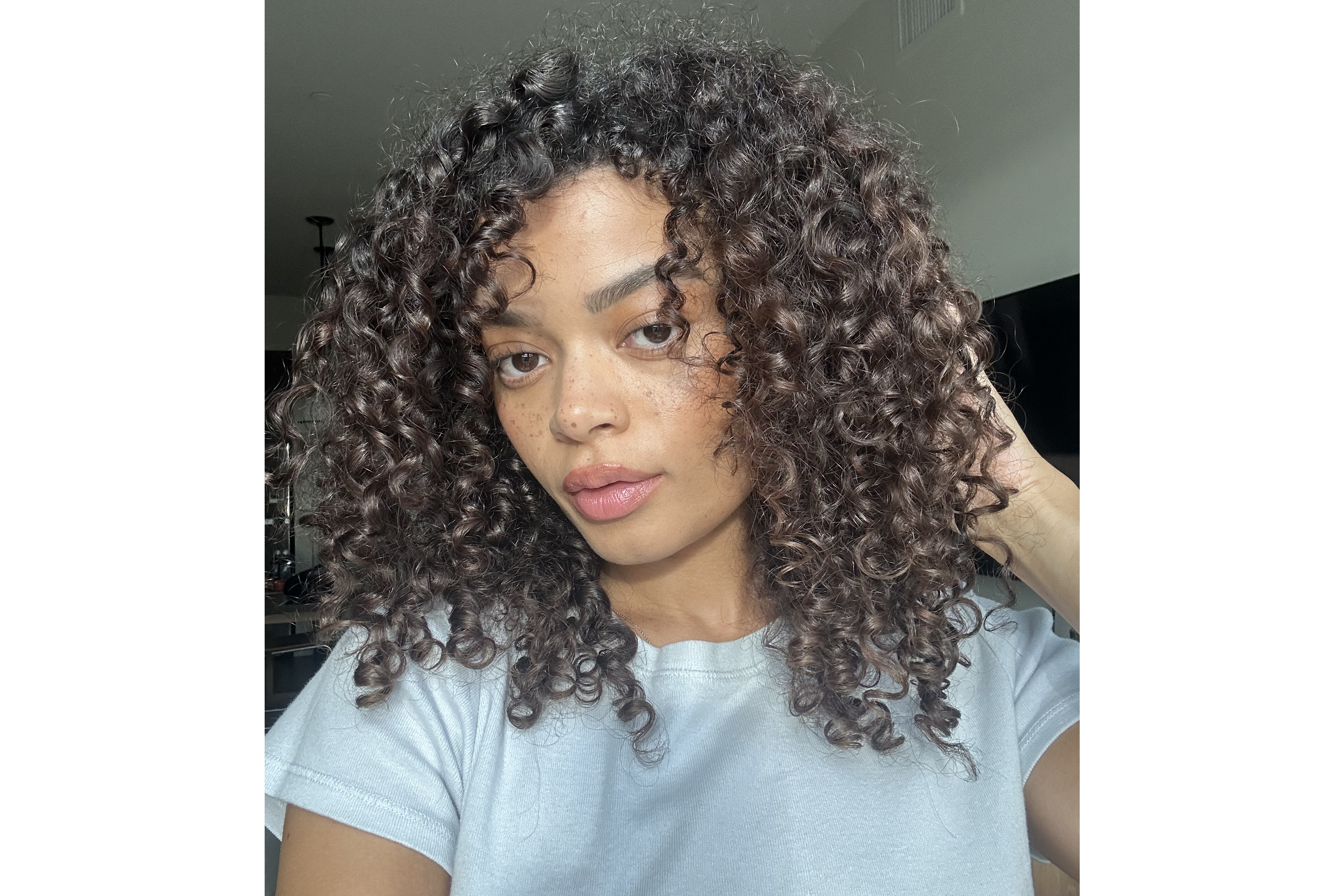 For context, I have curly, fine (plus heat and color damaged) hair — here’s how it looked after testing Beyoncé’s Cécred