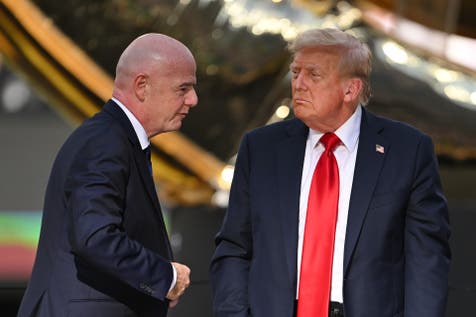 <p>US President Donald Trump  at the FIFA Club World Cup final</p>