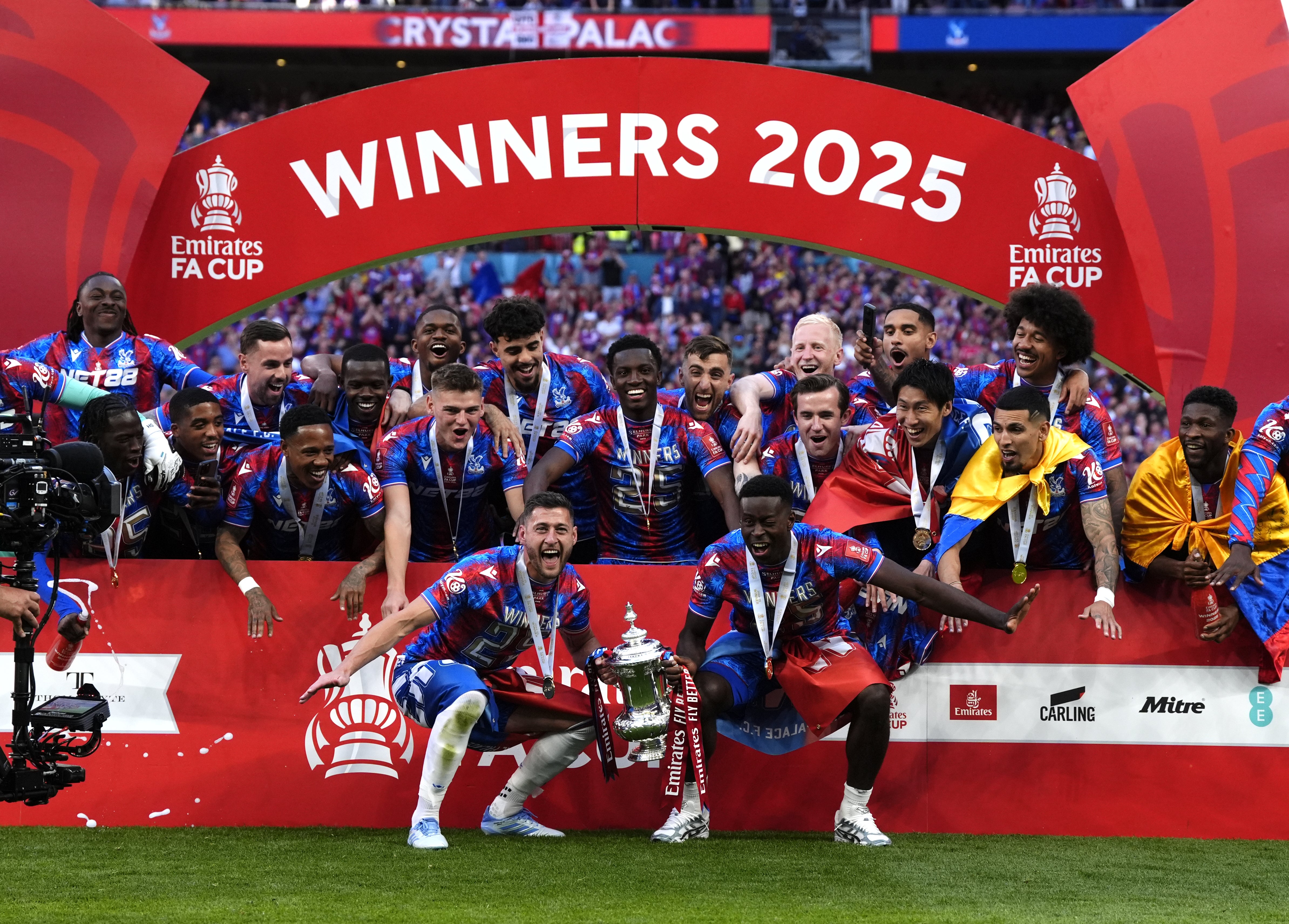 Crystal Palace won the FA Cup in May (Nick Potts/PA)