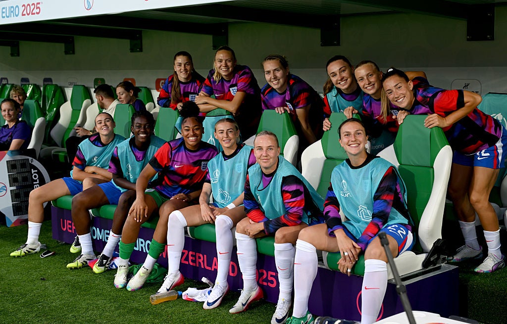 England's 'finishers' before the Lionesses played Wales at Euro 2025