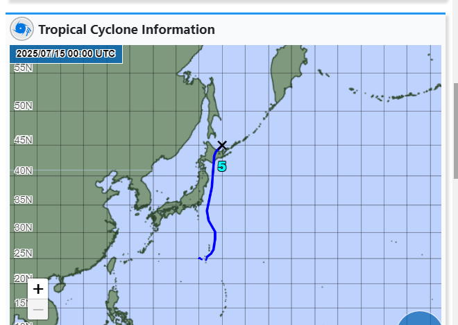 Path of Typhoon Nari