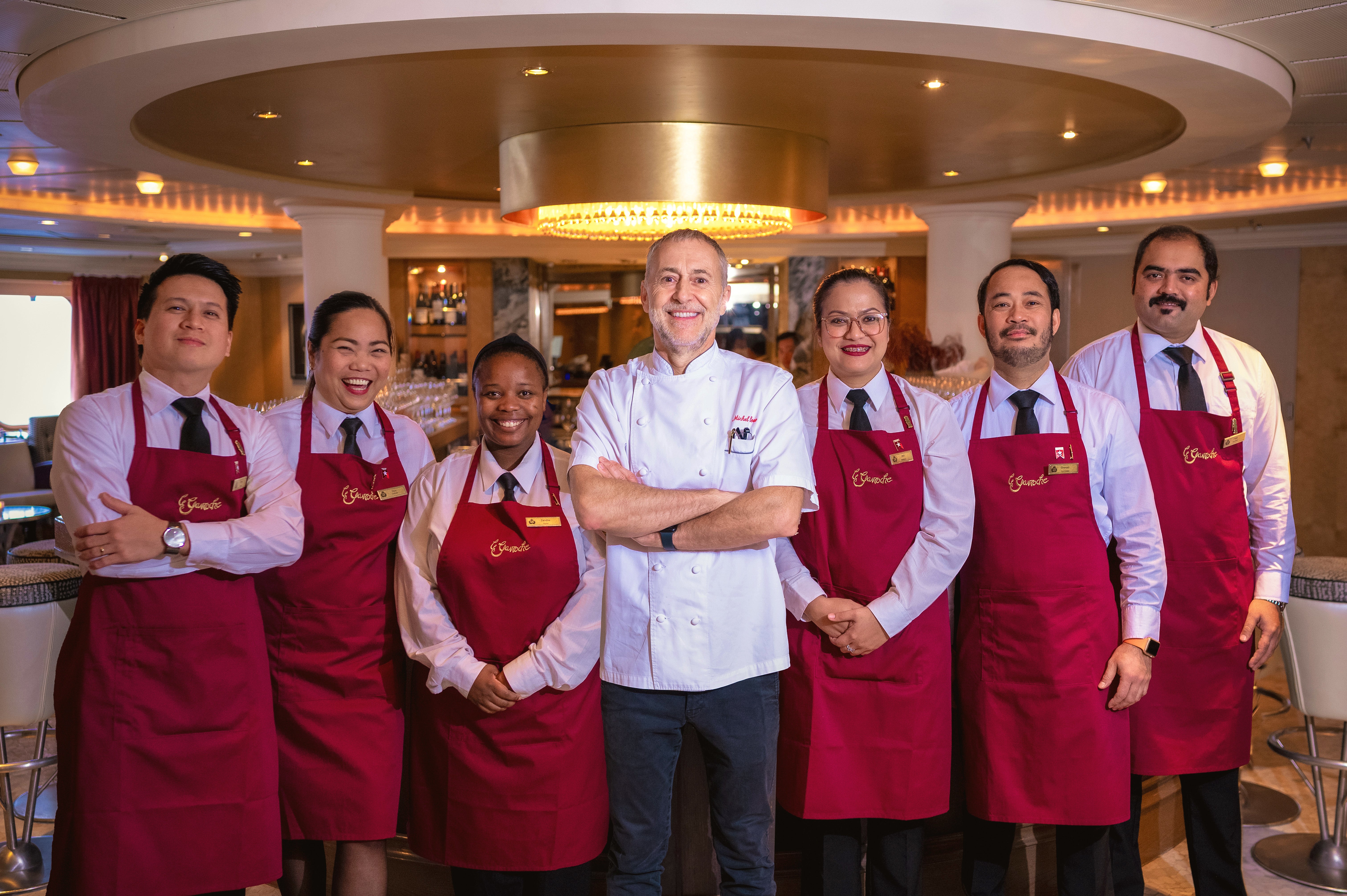 Chef Michel Roux will host four exclusive dining experiences for passengers on select Cunard cruises