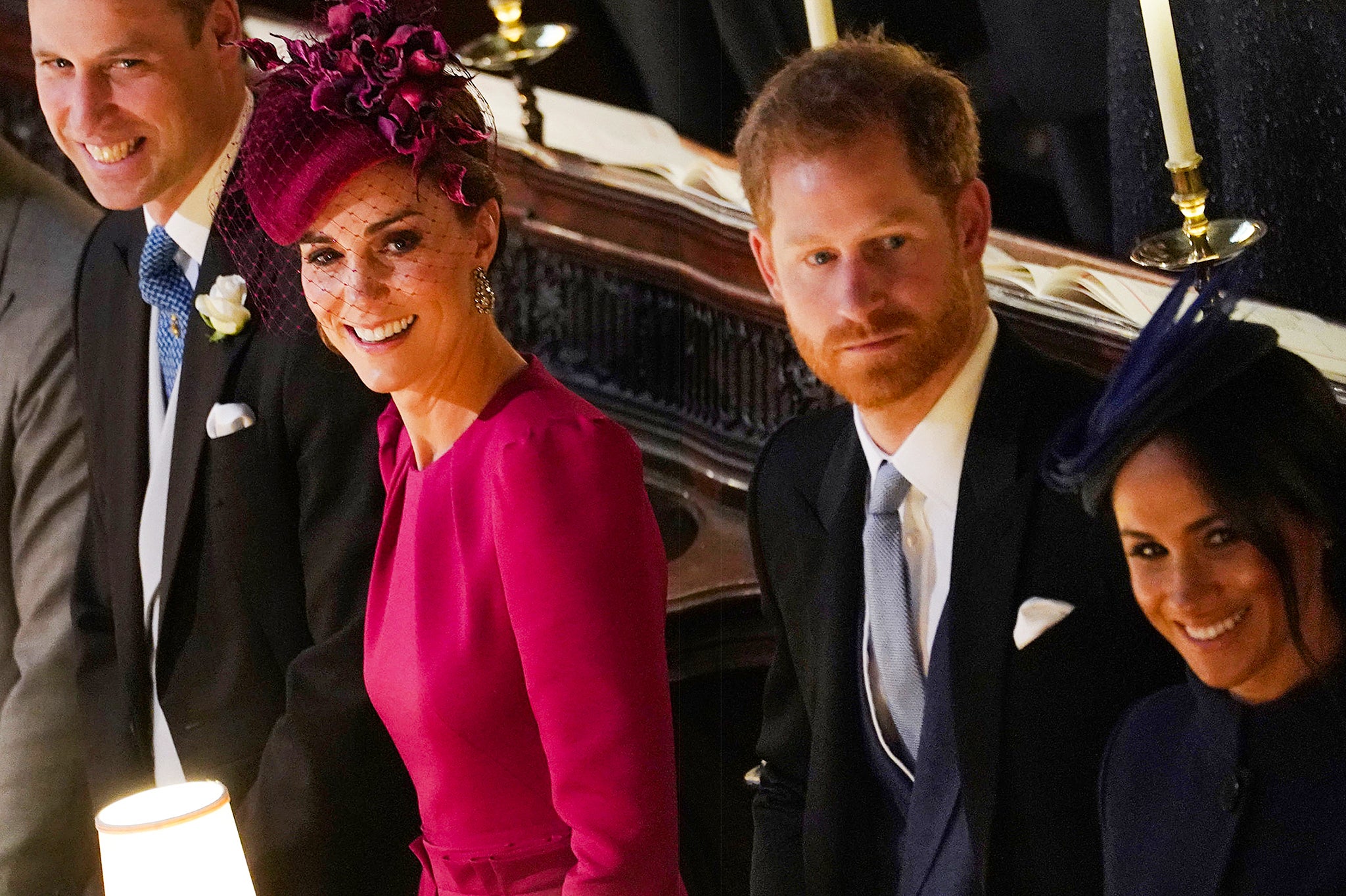 The Windsors and the Sussexes at Princess Eugenie’s wedding in 2018