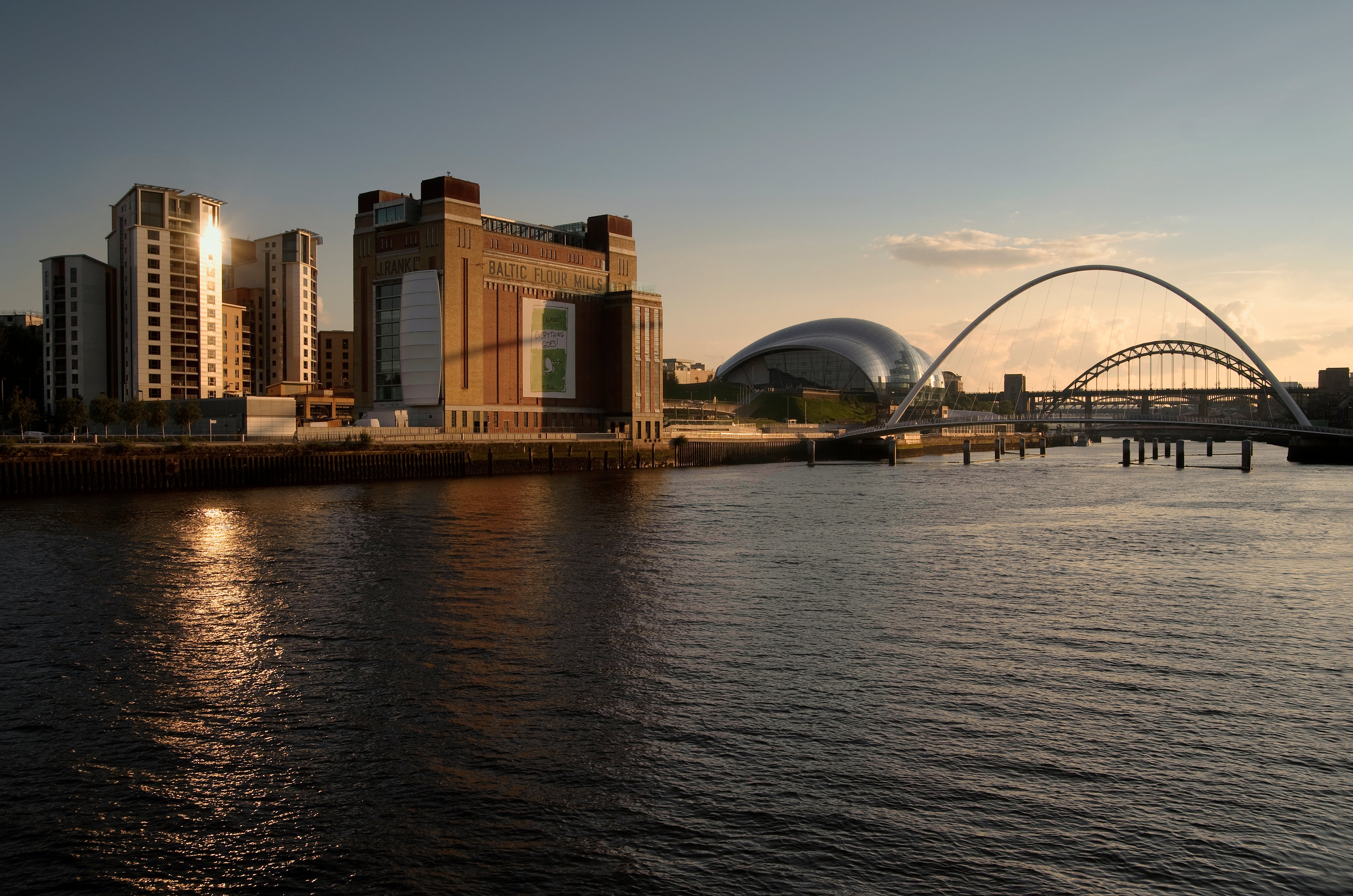 The Baltic and The Glasshouse are on the Gateshead side of the Tyne