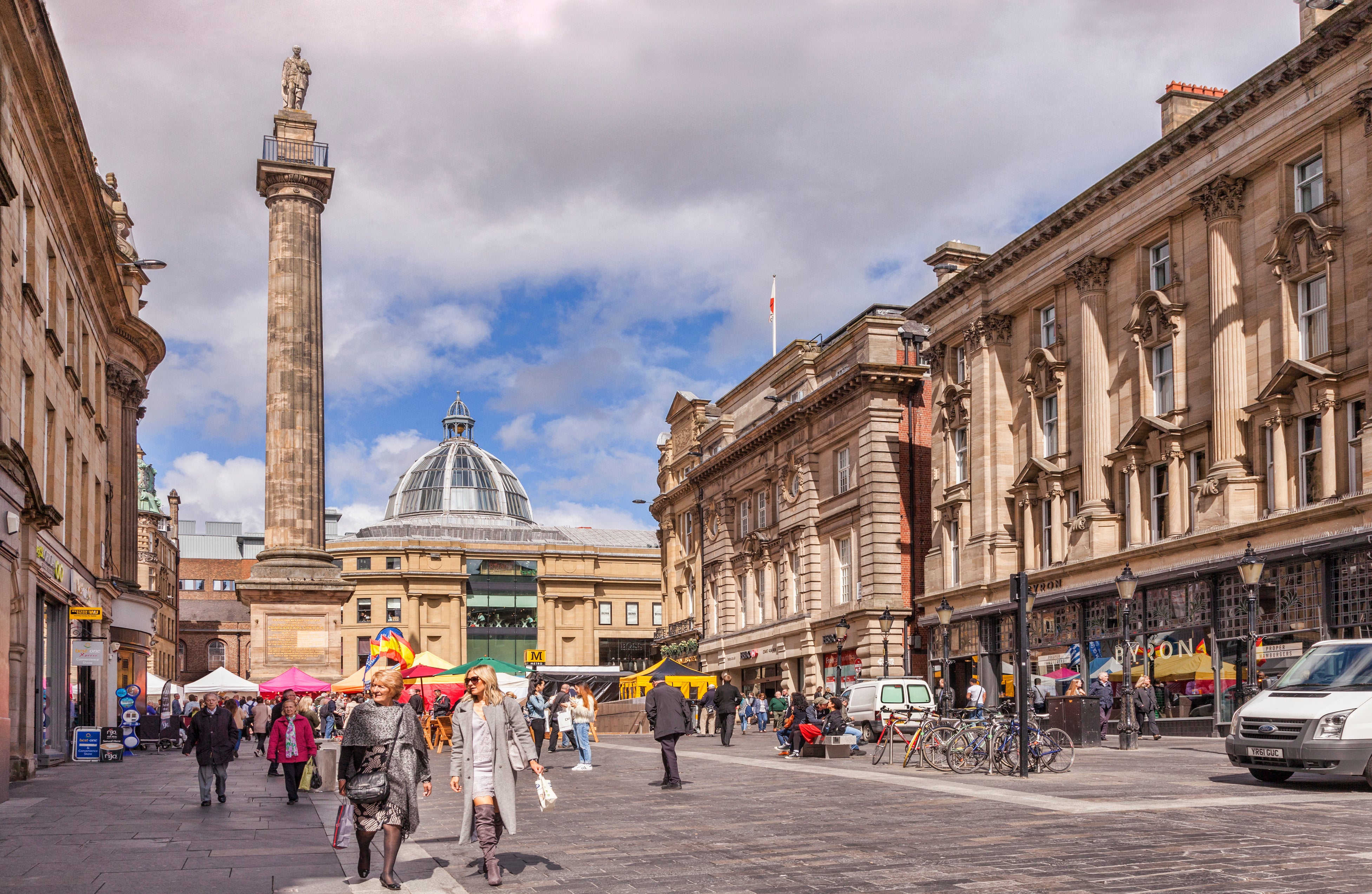 Grey Street is one of the most notable places to wander up and down in Newcastle
