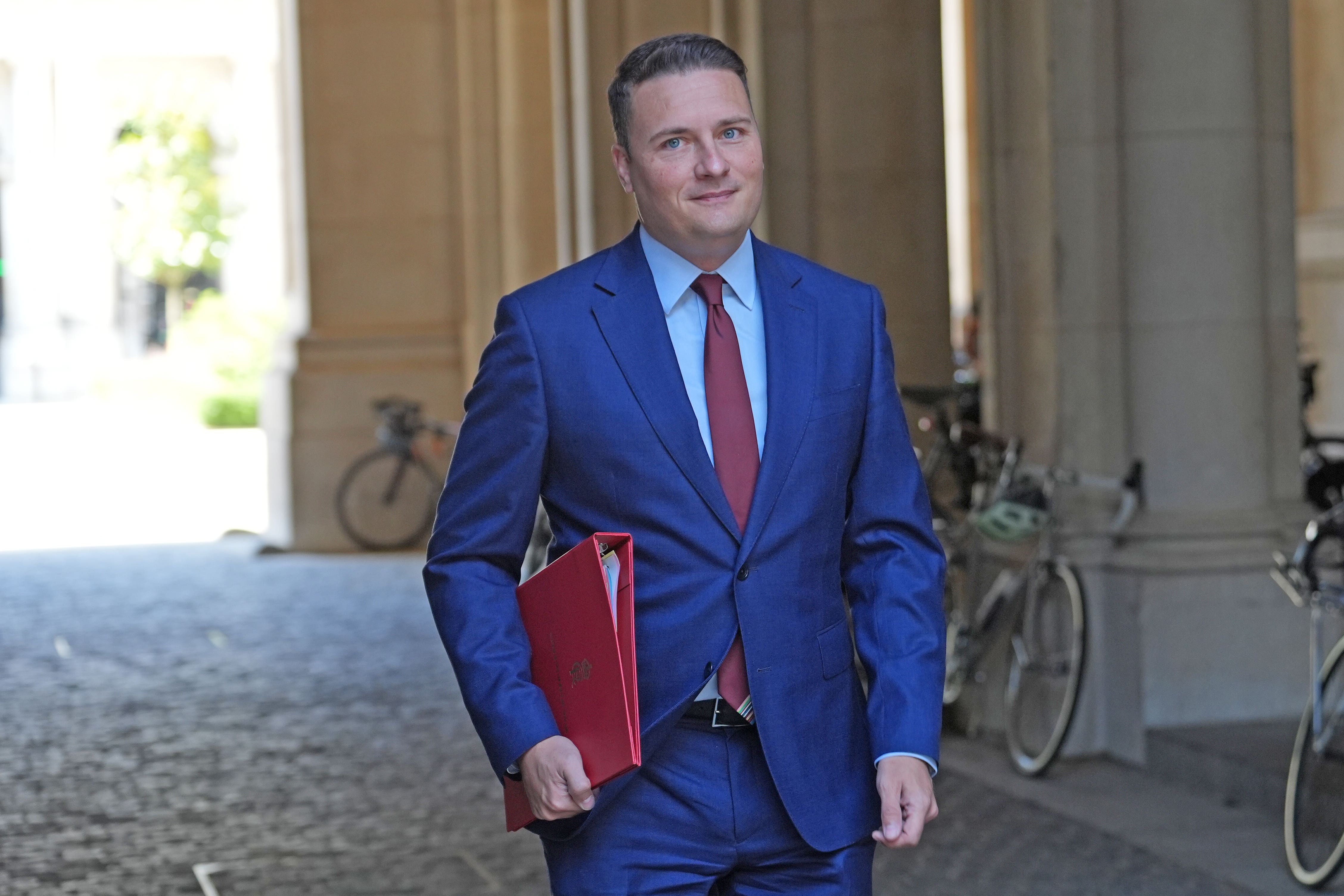 Health Secretary Wes Streeting arrives in Downing Street, London, for a Cabinet meeting (Lucy North/PA)