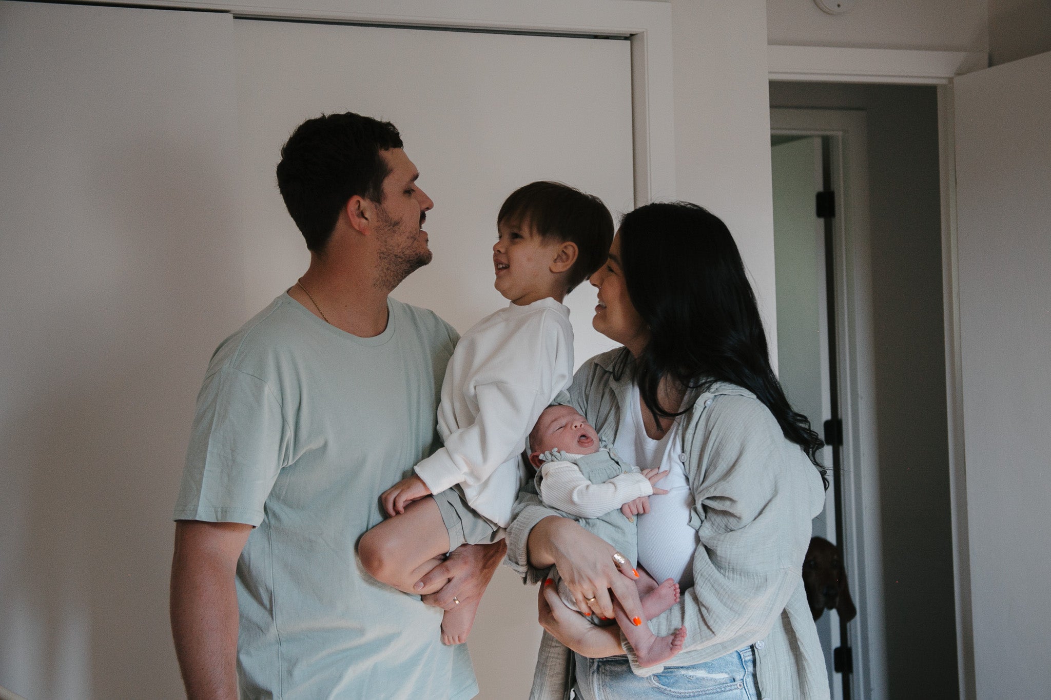 Dakota Scott pictured with her husband, son and daughter. Scott said they struggled with the approval process at first, but that her husband was eventually approved