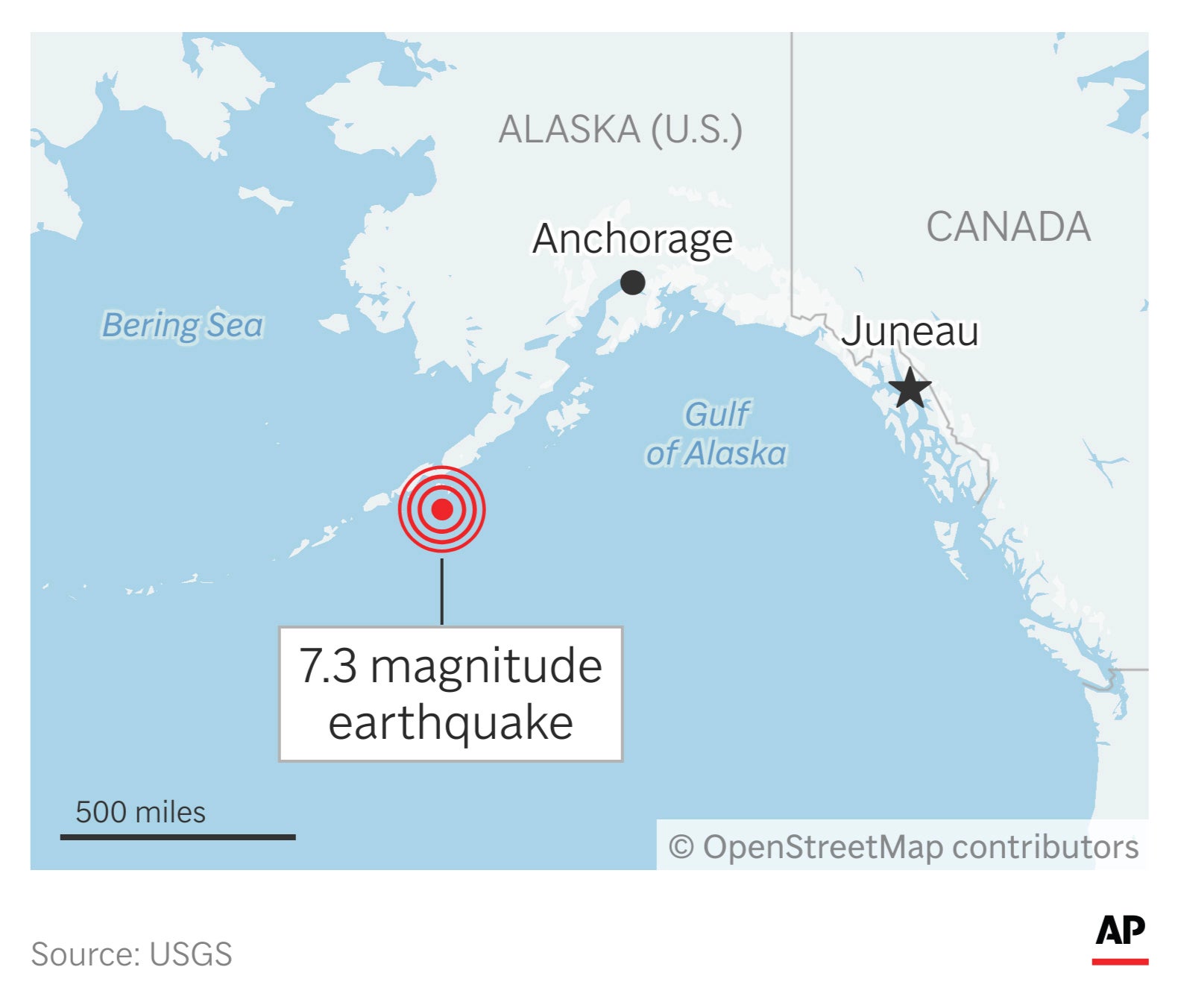 A strong earthquake Wednesday off the Alaska coast triggered a tsunami warning which later expired