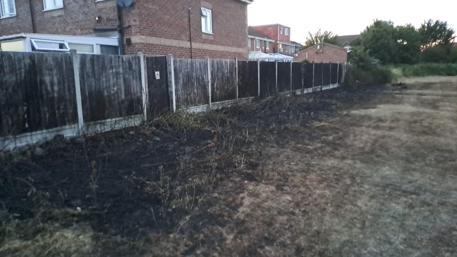 The fire in Dagenham came perilously close to properties with residents asked to evacuate