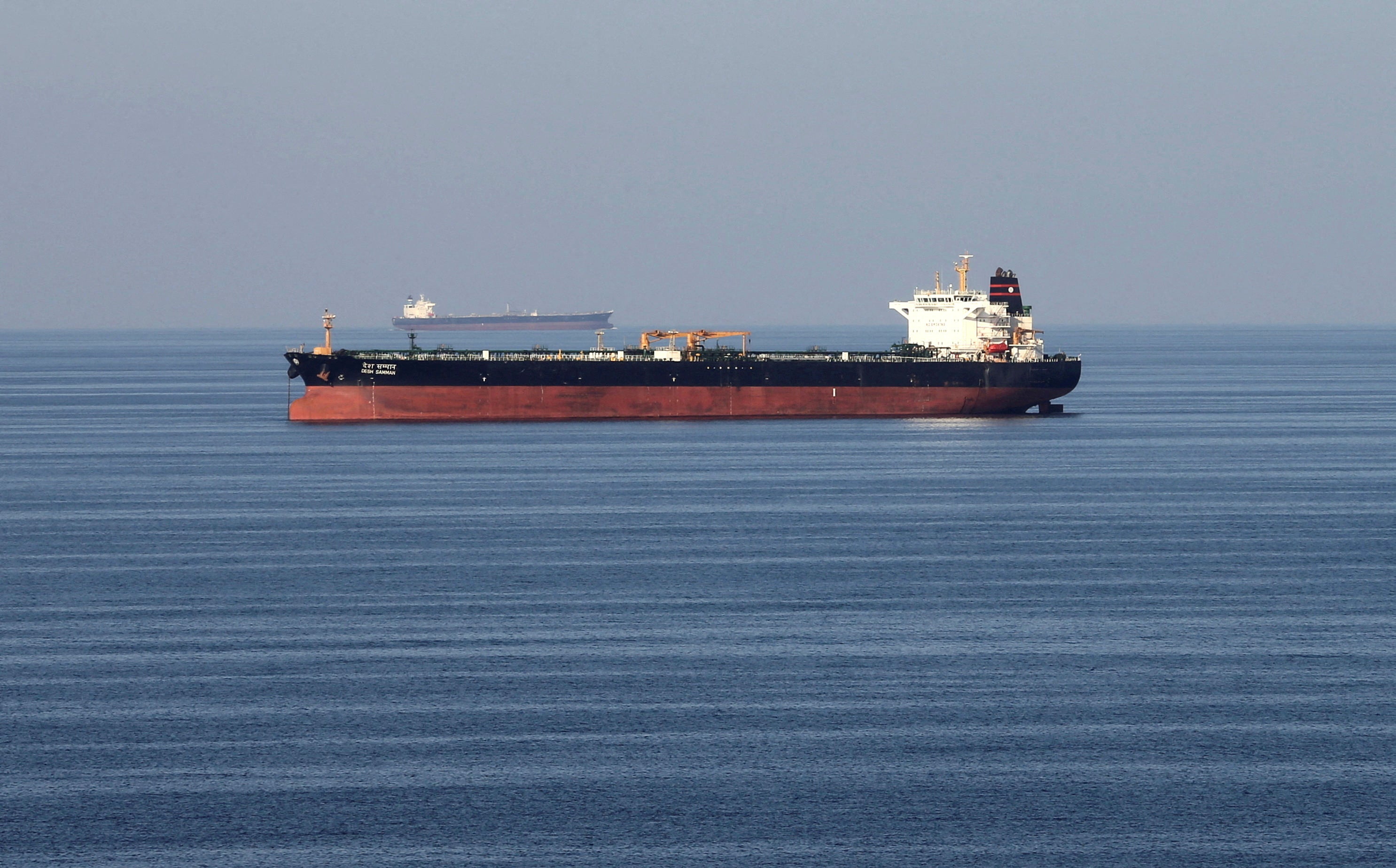 <p>File. Oil tankers pass through the Strait of Hormuz in 2018</p>