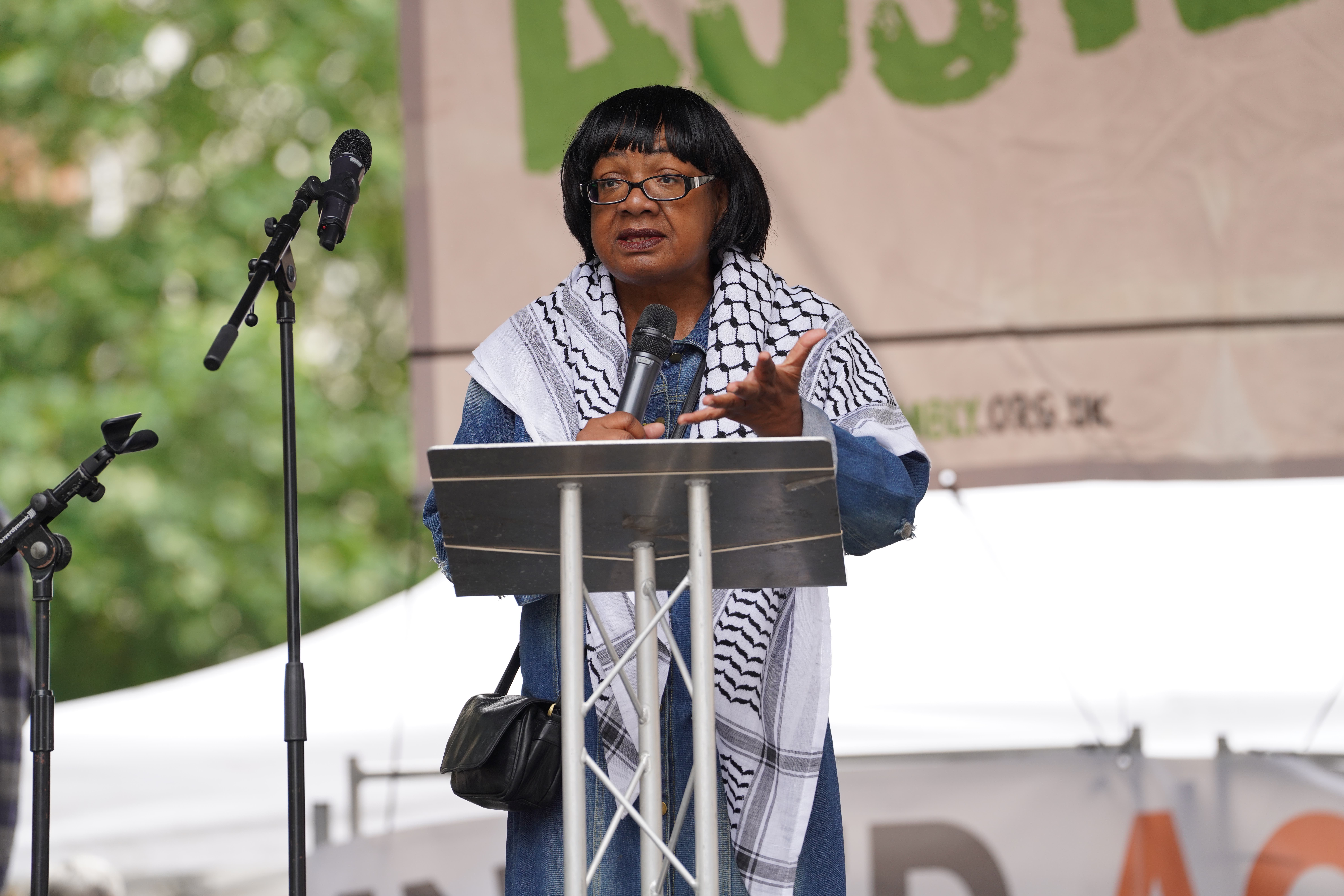 Diane Abbott speaking at the People’s Assembly Against Austerity protest in central London