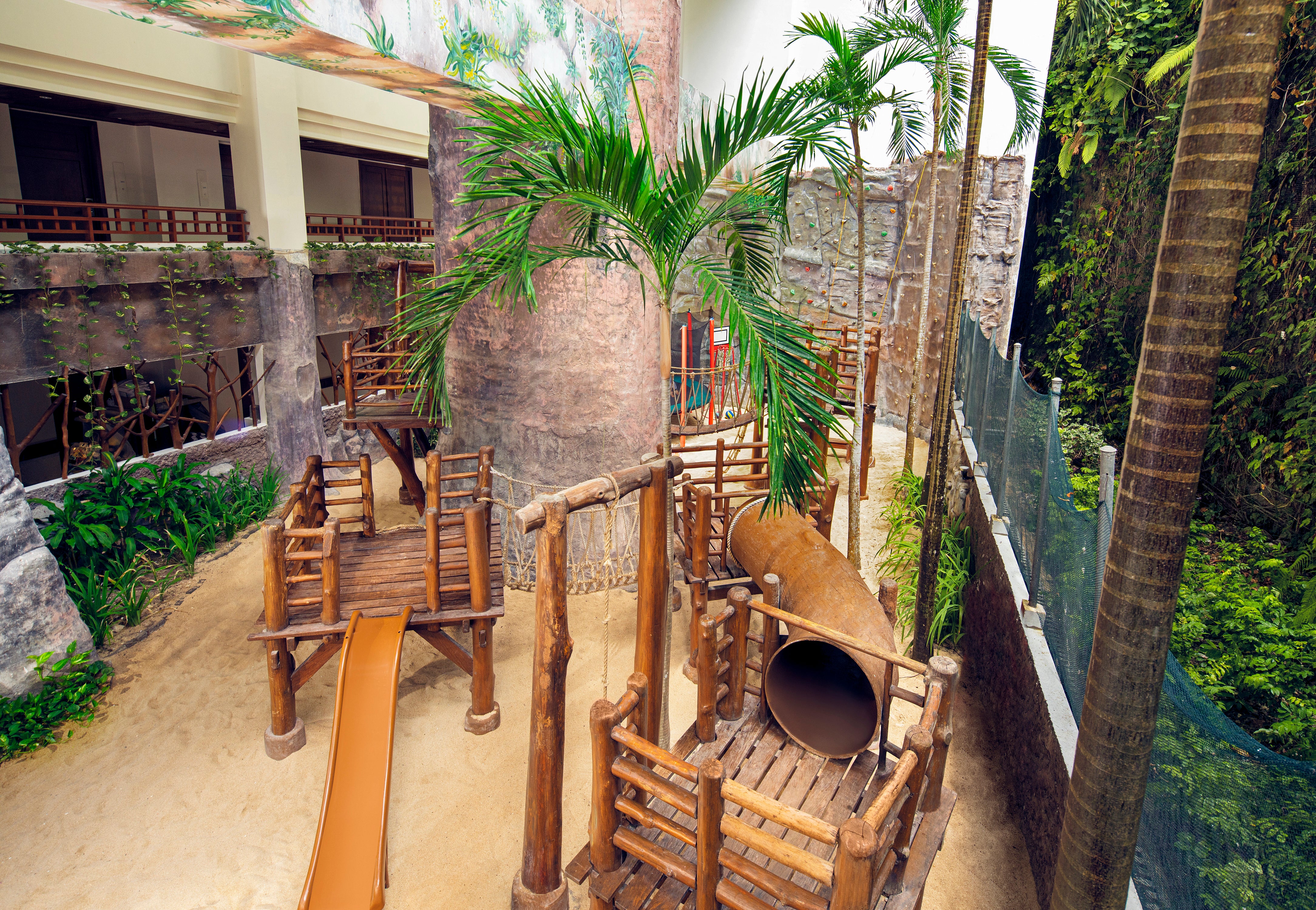 The kids’ club outdoor playground at Hilton Bali Resort