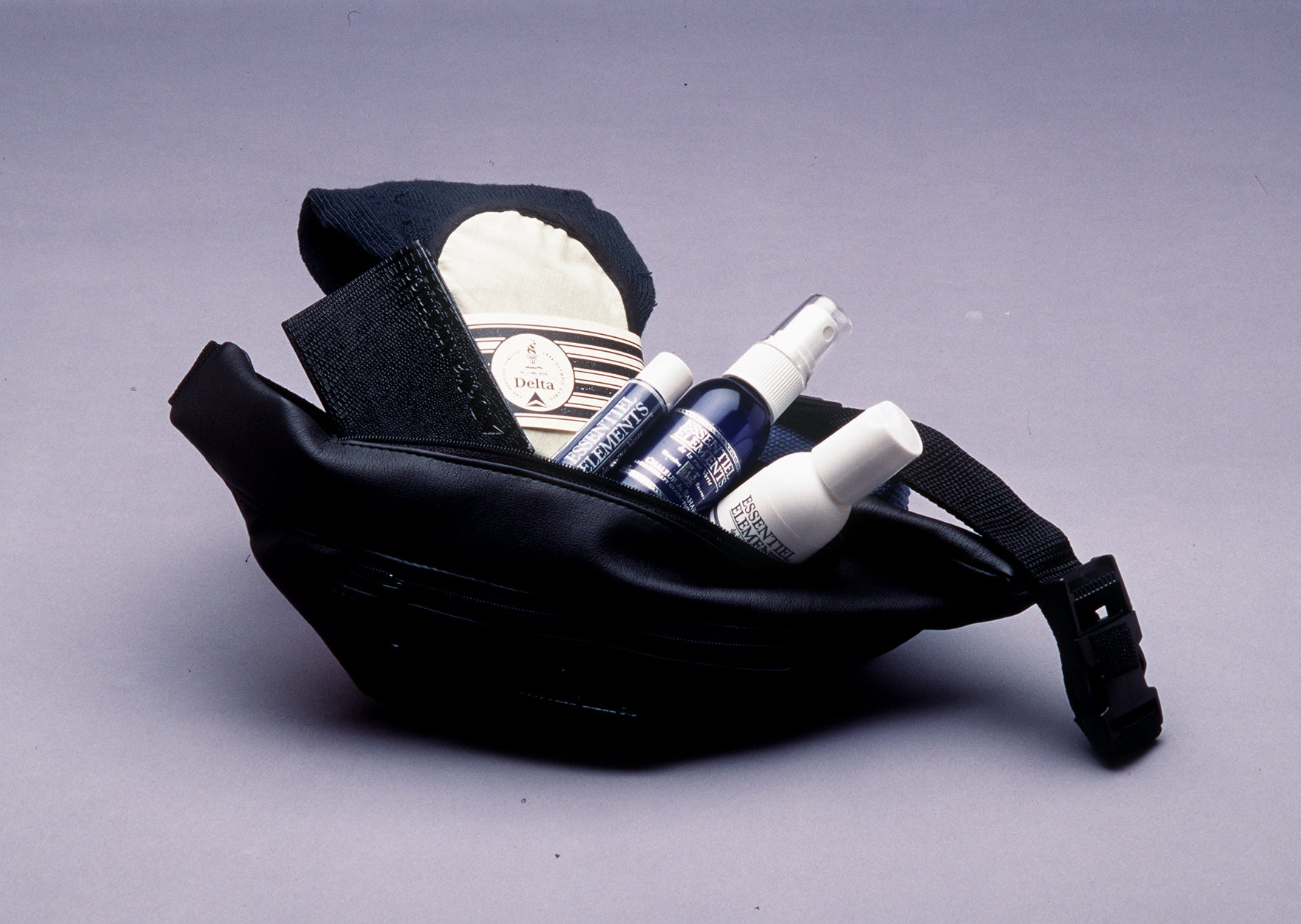 Essential Elements lotions and potions greeted passengers in the pointy end in 1996