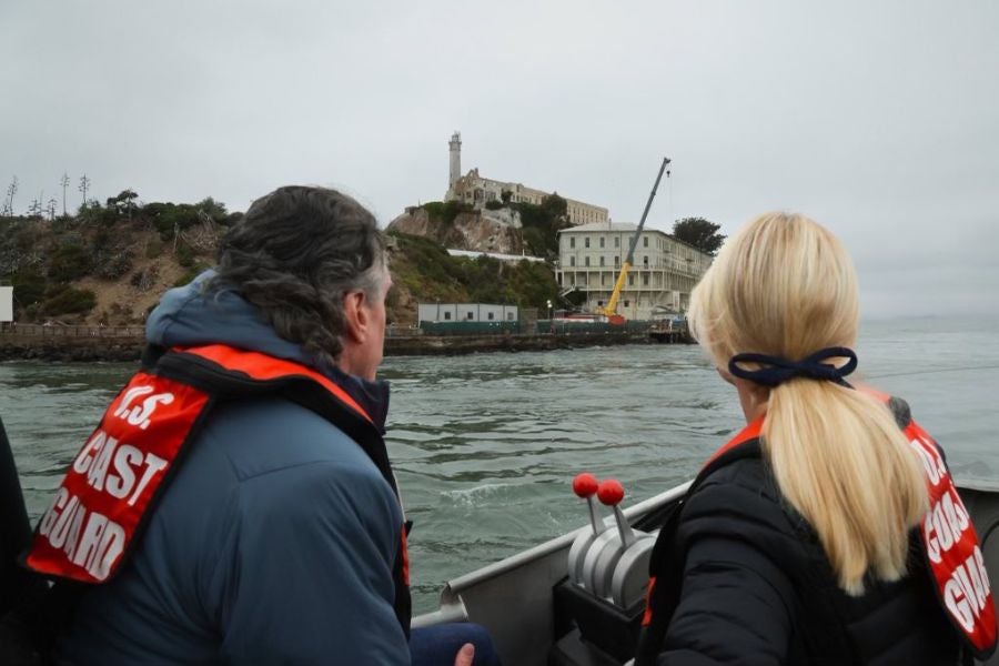 Interior Secretary Doug Burgum and Attorney General Pam Bondi visited Alcatraz this summer, after the president floated reopening the island and once again using it as a prison