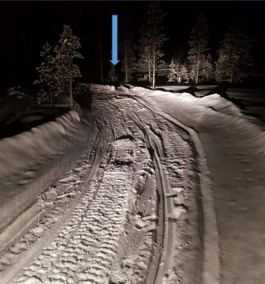 The scene of the crash