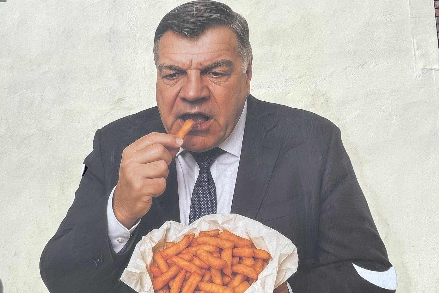 A mural of Sam Allardyce which has appeared in Dudley town centre (Matthew Cooper/PA)