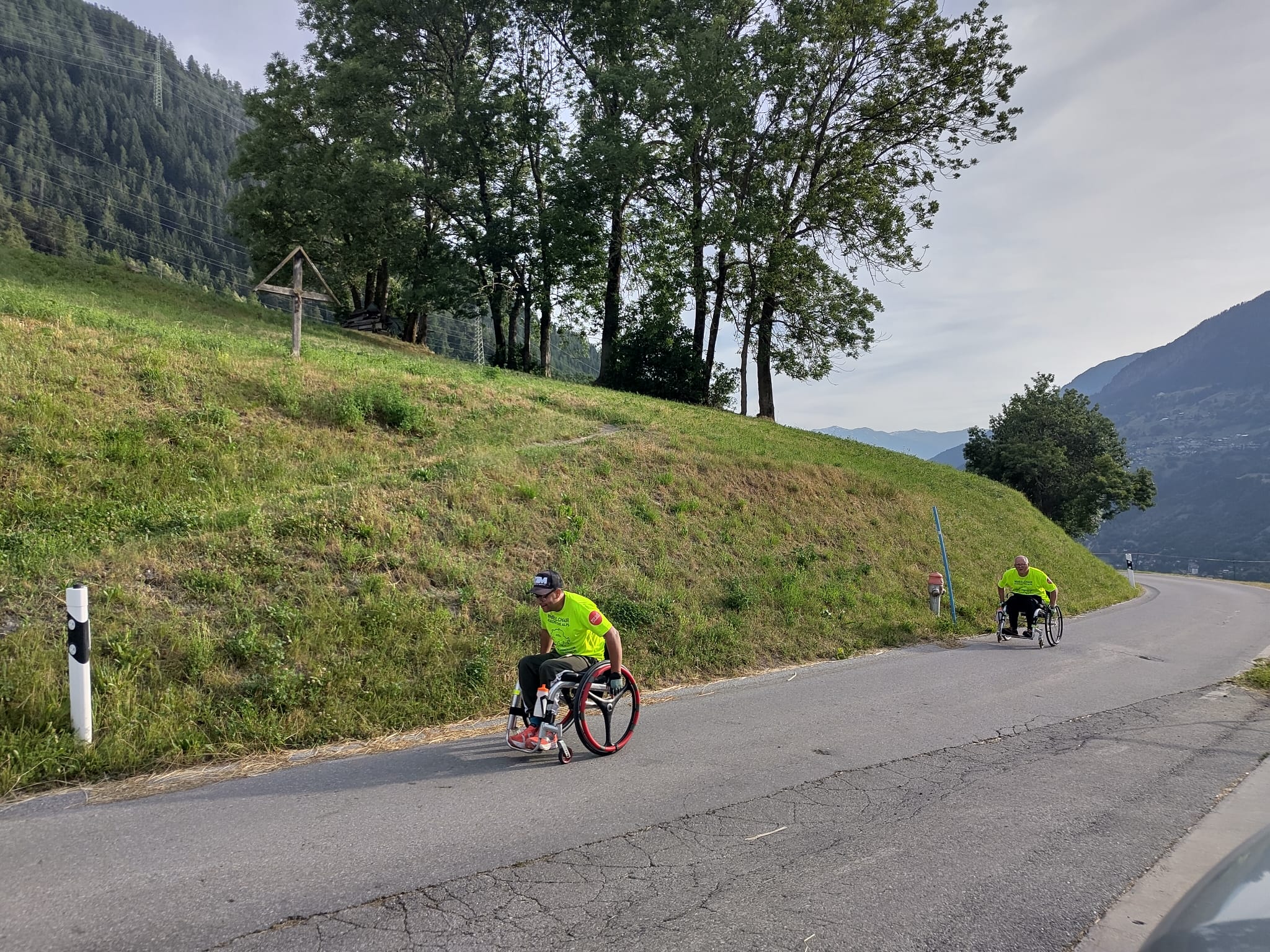 Ben and Peter navigated steep inclines and rough terrain along the way
