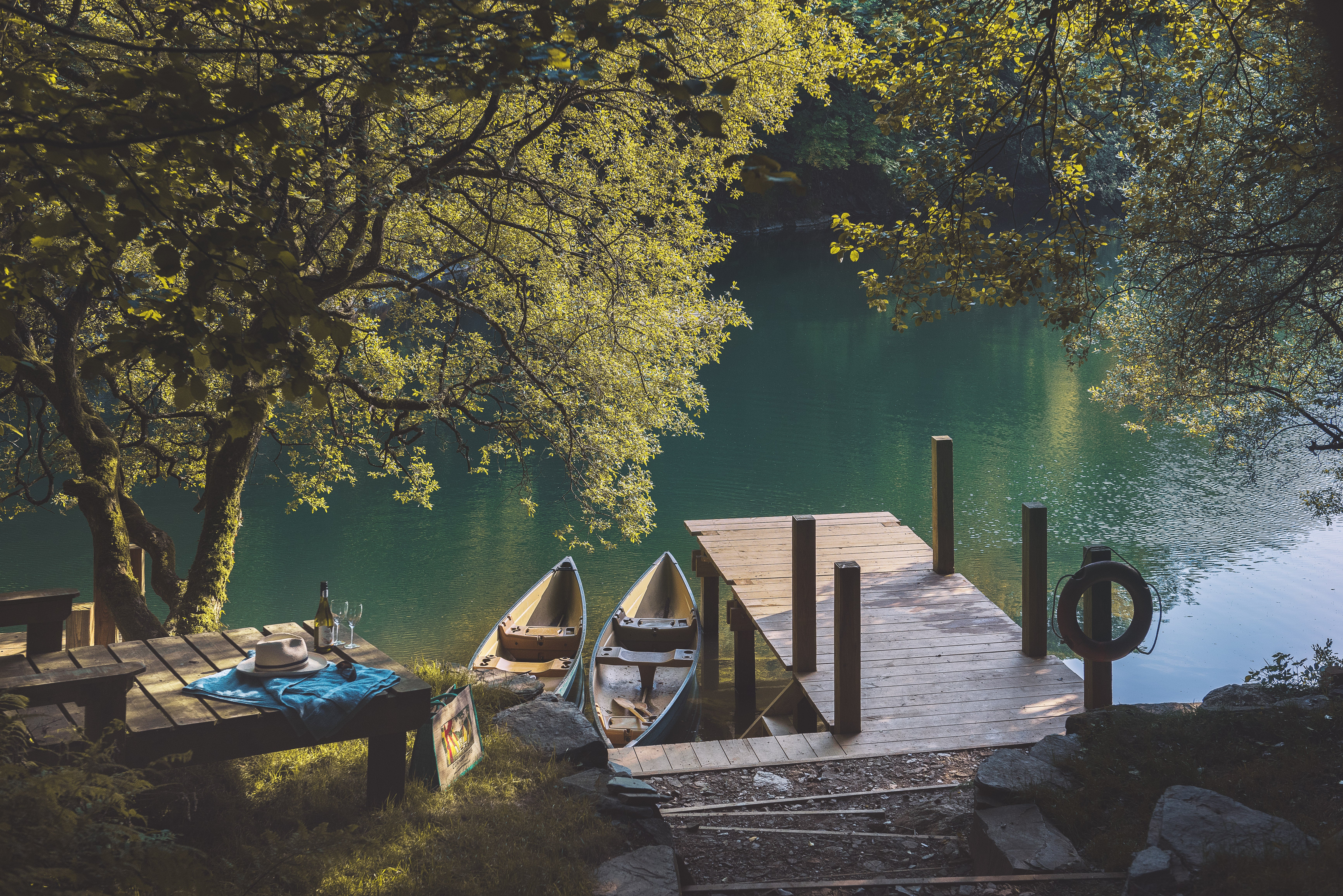 Cornish Tipi Holidays site is perched on a river in Cornwall, perfect for boat trips