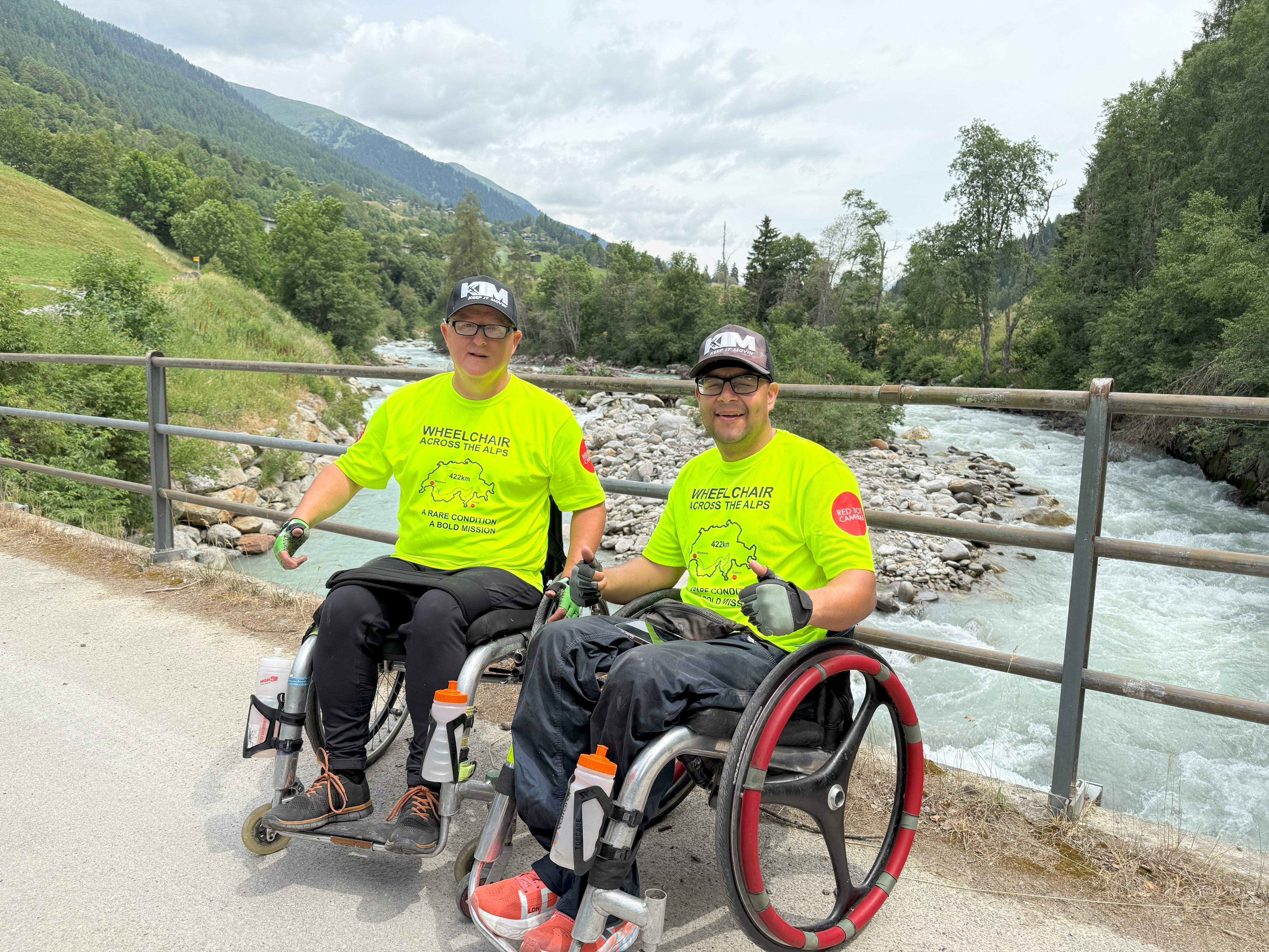<p>Athletes Ben Spencer and Peter Smorthit completed the 18-day journey in aid of Ataxia UK</p>