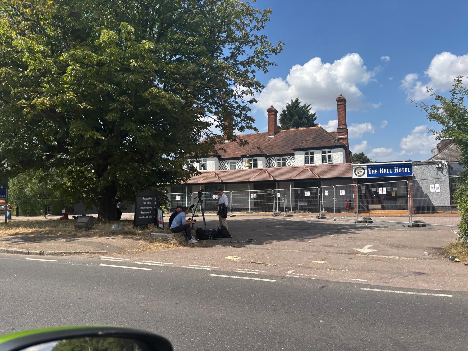 The Bell Hotel in Epping, where the unrest broke out