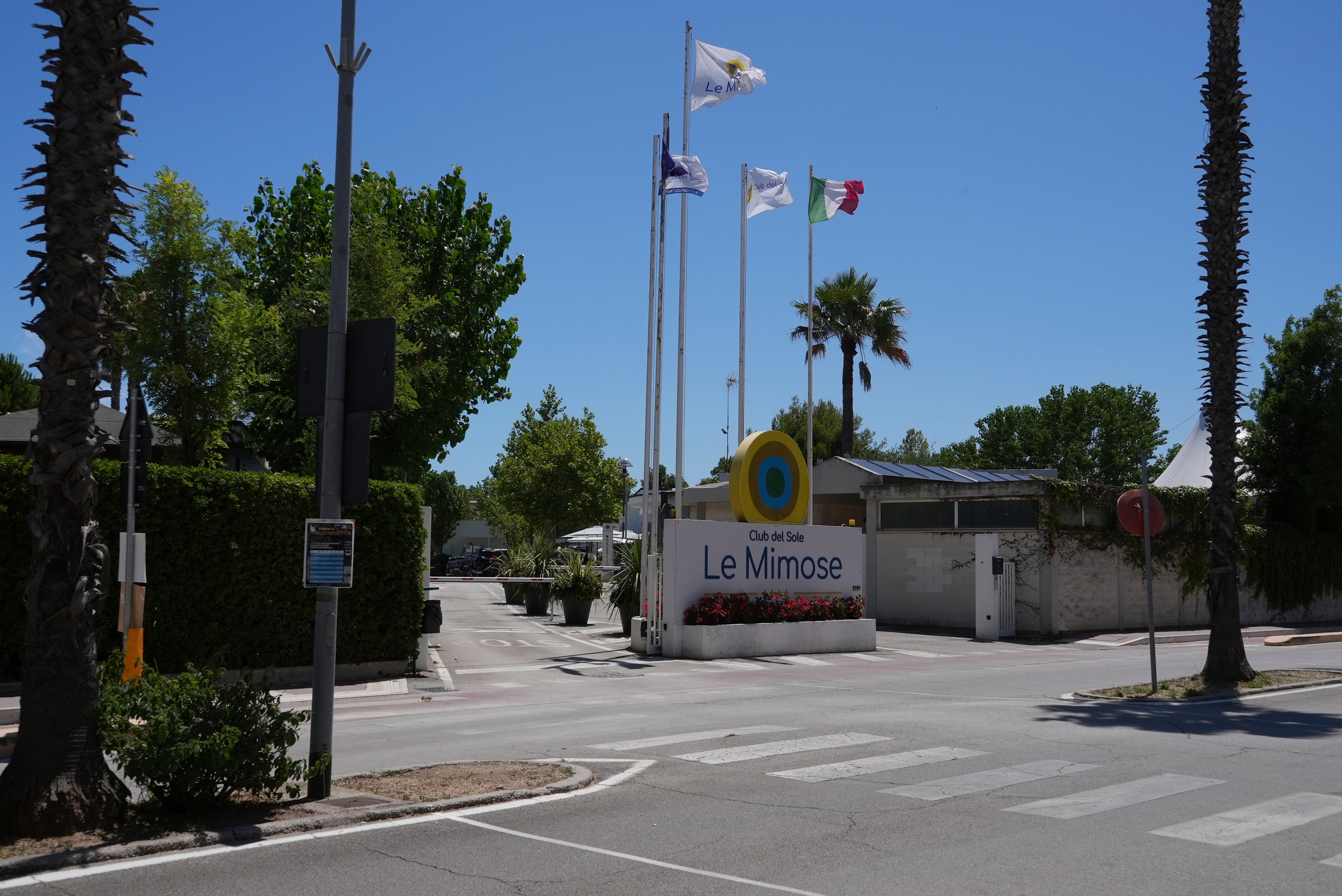 External view of the resort in Porto Sant'Elpidio, central Italy, Baumgartner died
