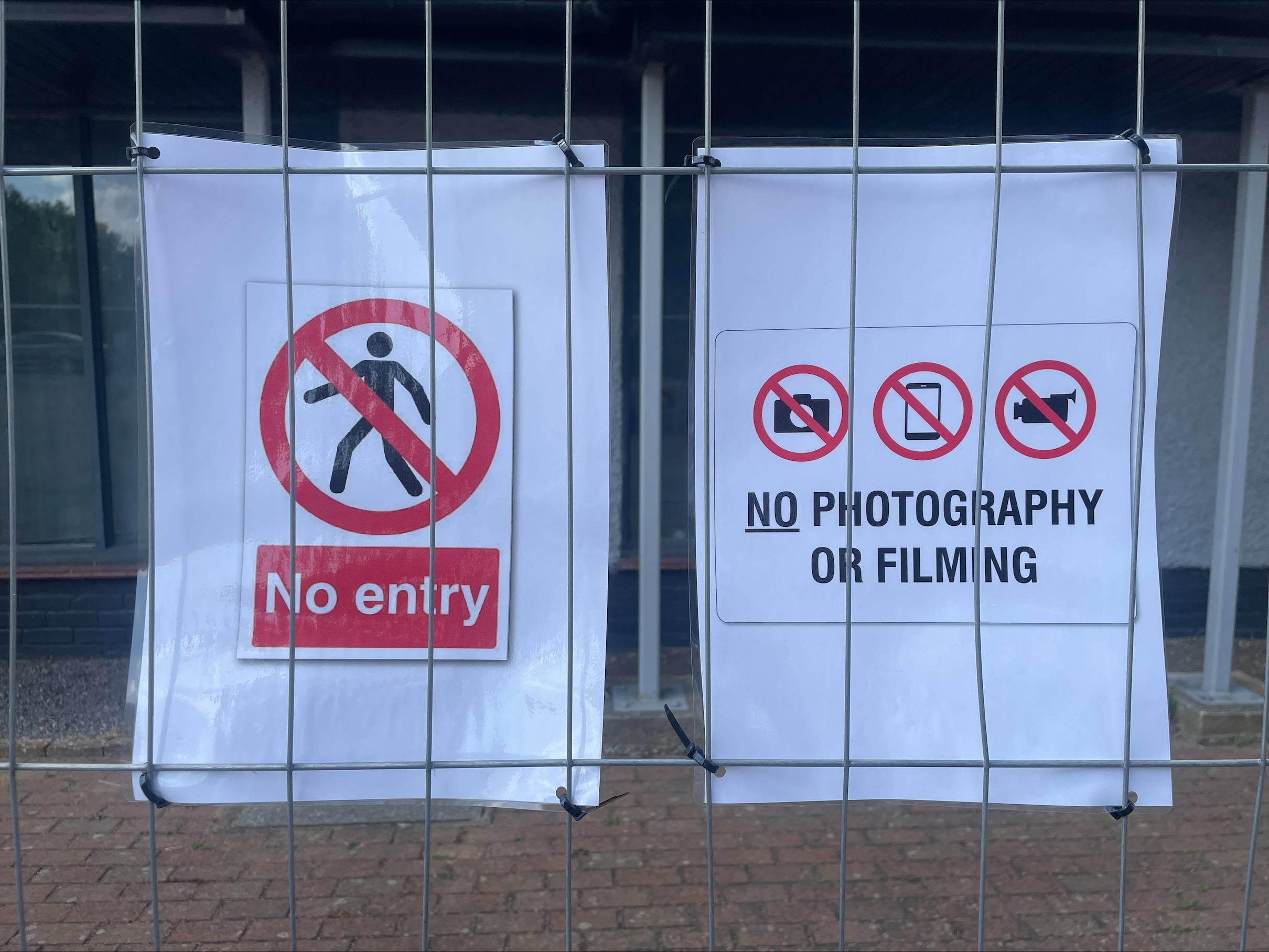 There were violent clashes outside the hotel on Thursday evening