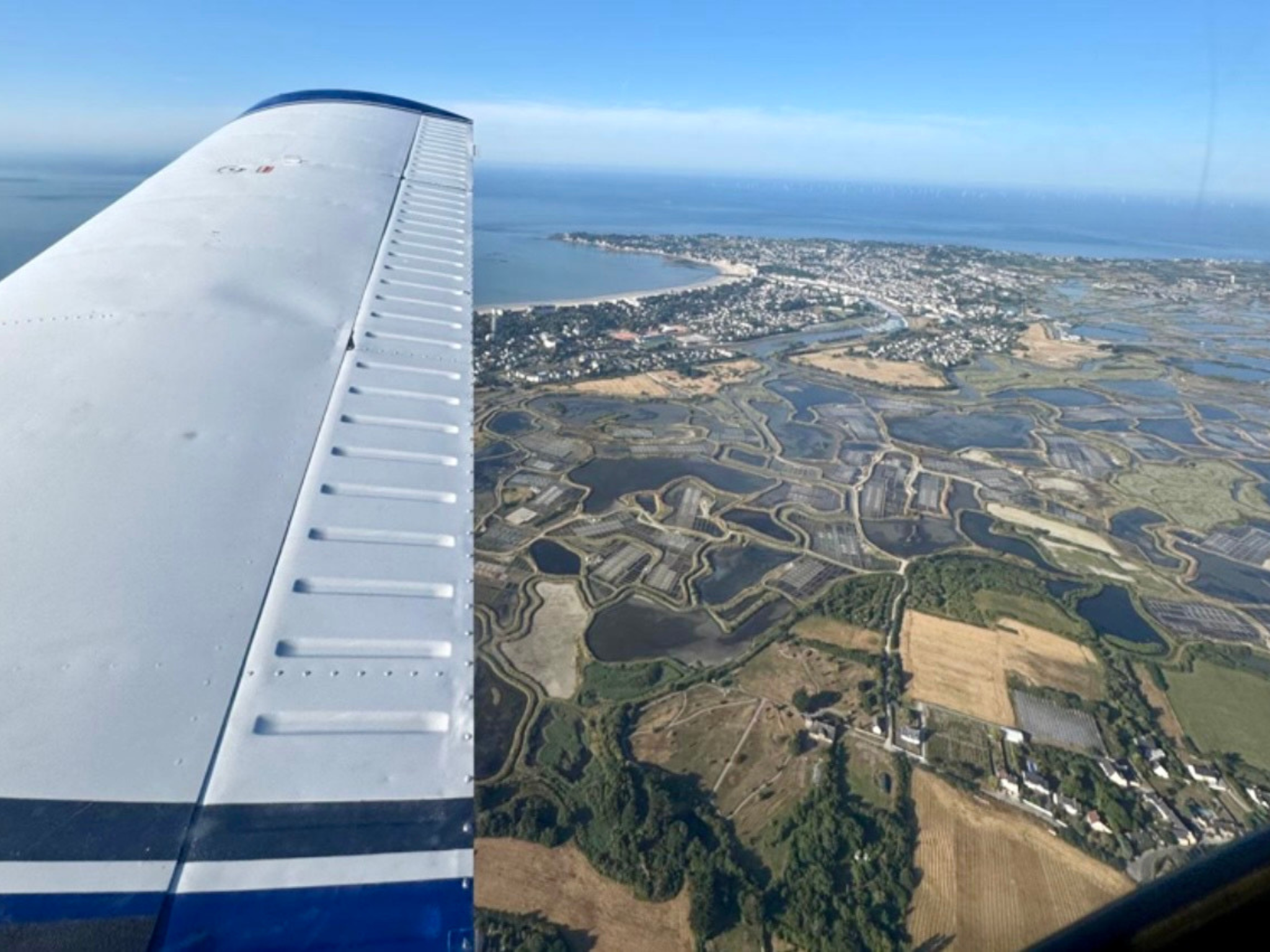 The best way to see the beauty of the salt marshes is by plane