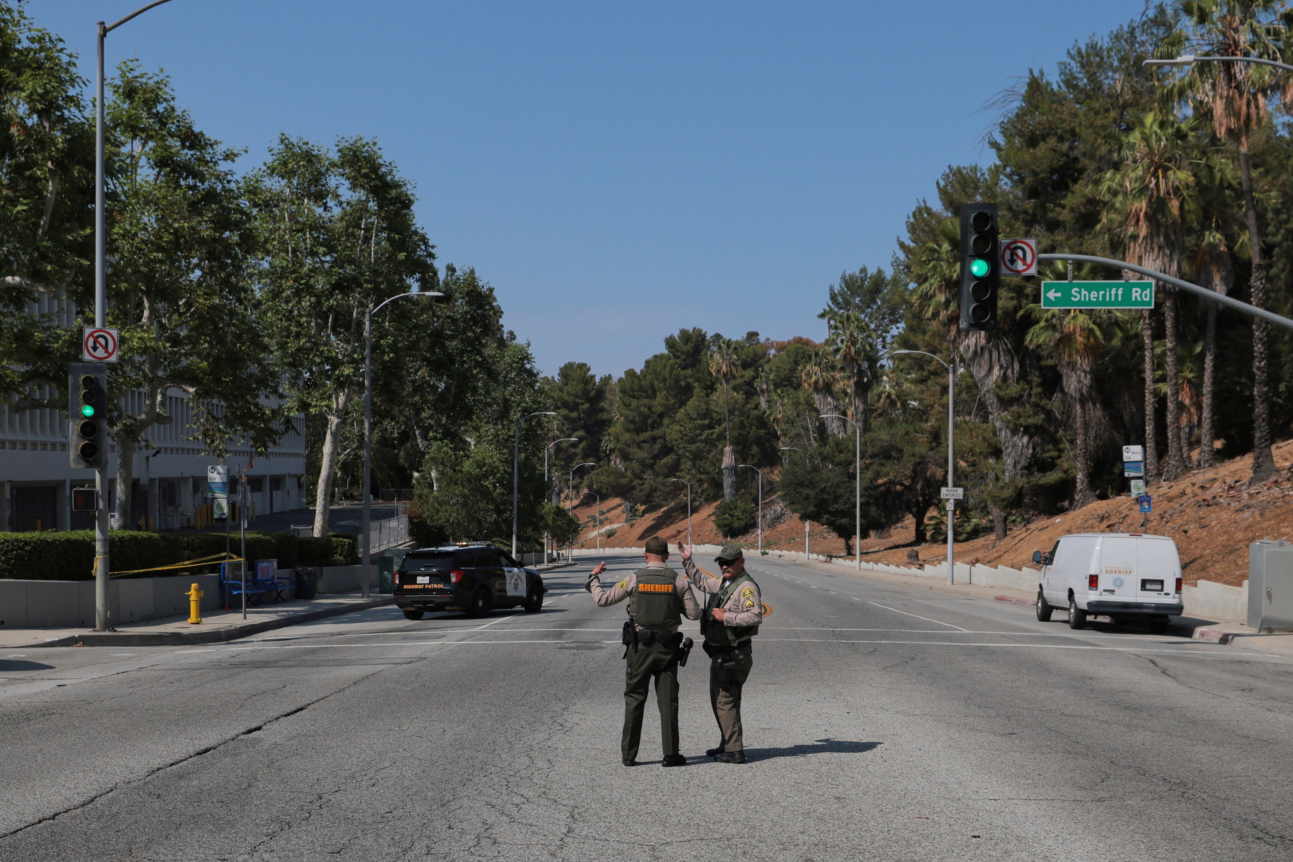 According to KTLA, who cited sources close to the investigation deputies were in the process of moving unexploded ordnances recovered Thursday night when one of the devices detonated