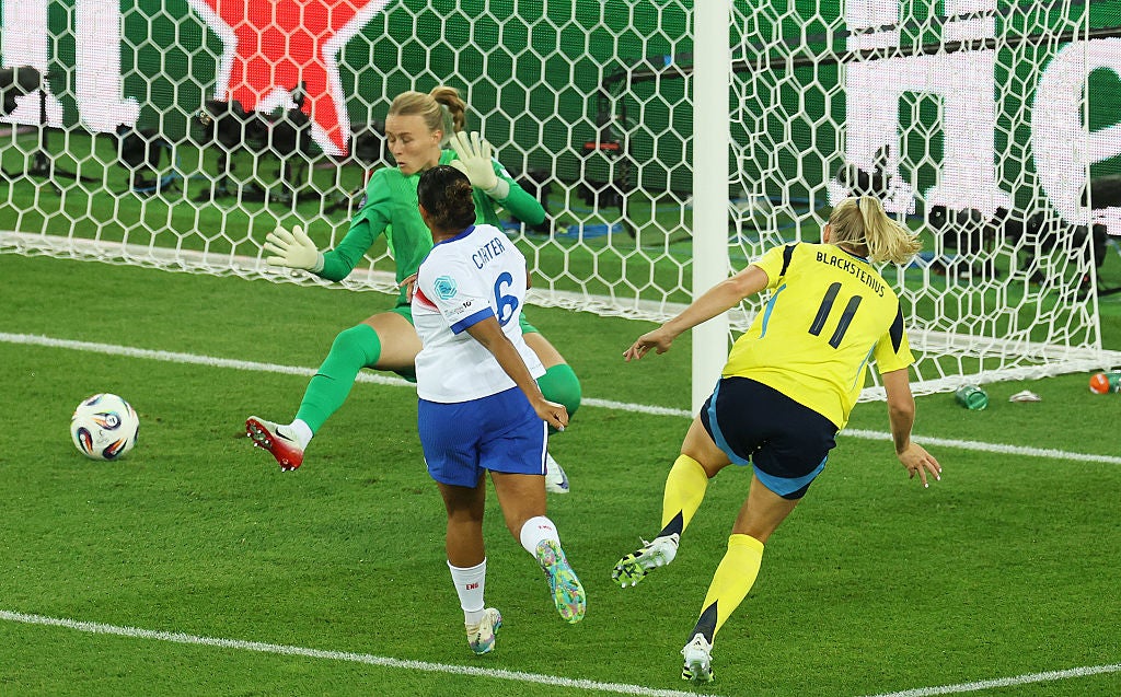 It looked far too easy for Sweden to go 2-0 up in the quarter-final
