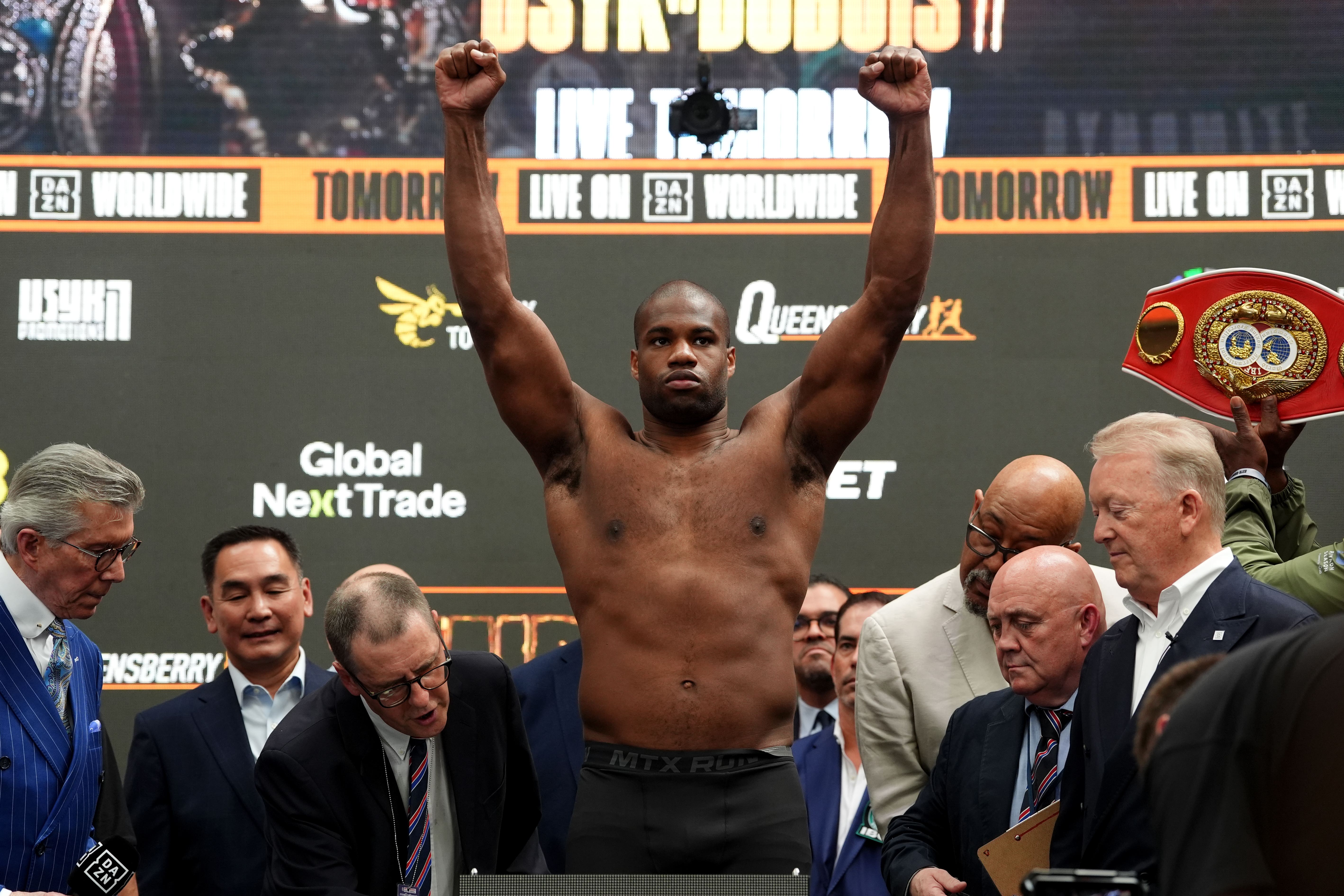 Daniel Dubois will go head to head with Oleksandr Usyk on Saturday (Bradley Collyer/PA).