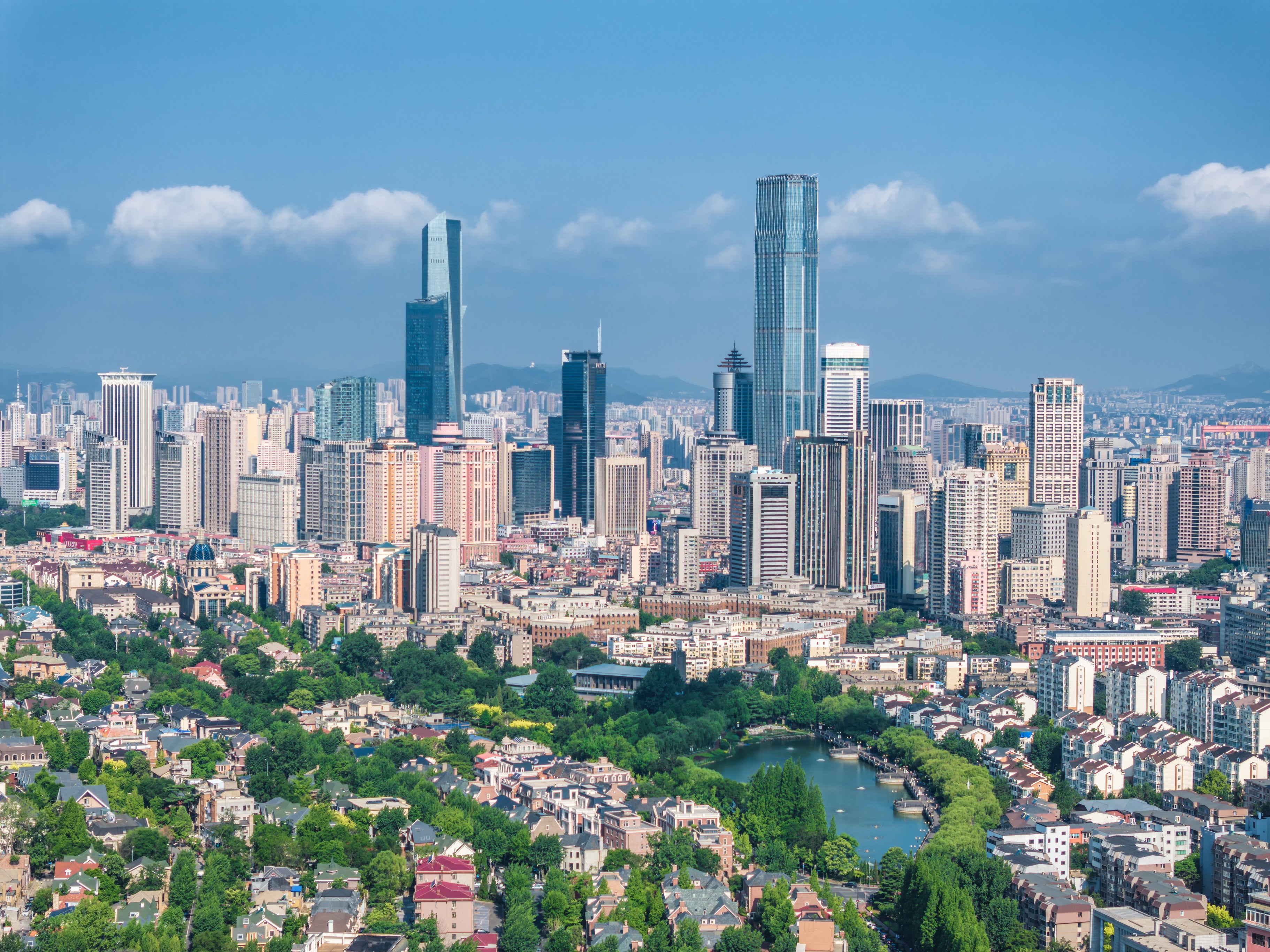 The student attends university in Dalian, pictured