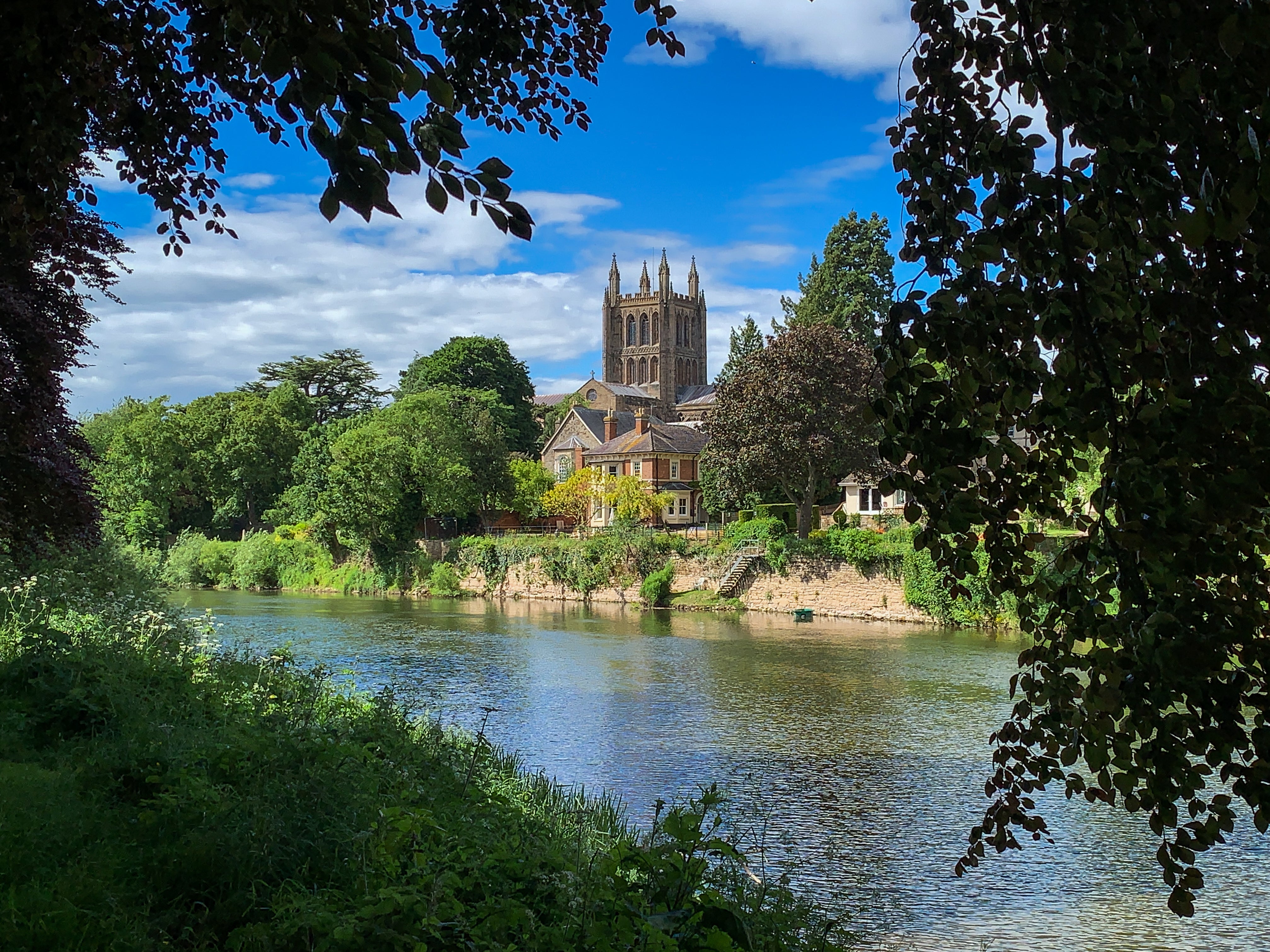 The city of Hereford is set on the banks of the River Wye and has a pretty cathedral and nice cafés to explore