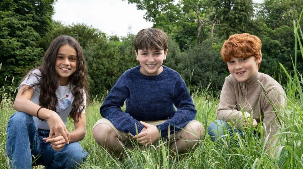 Dominic McLaughlin (center) has been cast as Harry Potter, Arabella Stanton (left) has been cast as Hermione Granger, and Alastair Stout (right) has been cast as Ron Weasley