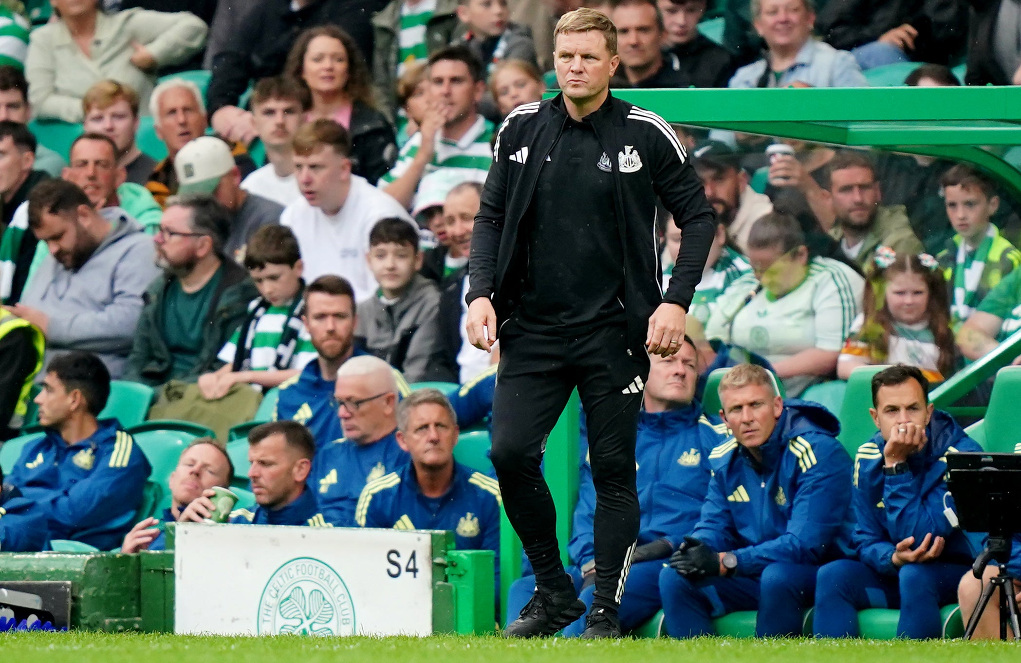Eddie Howe’s side lost 4-0 at Celtic Park (Jane Barlow/PA)