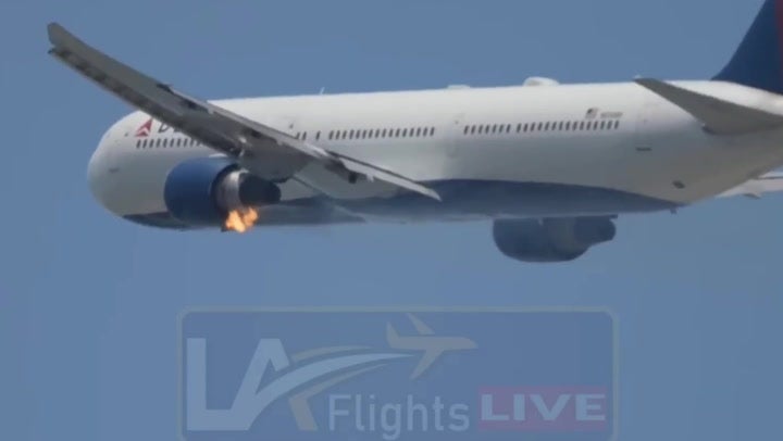 Delta Boeing 767 catches fire minutes after take-off