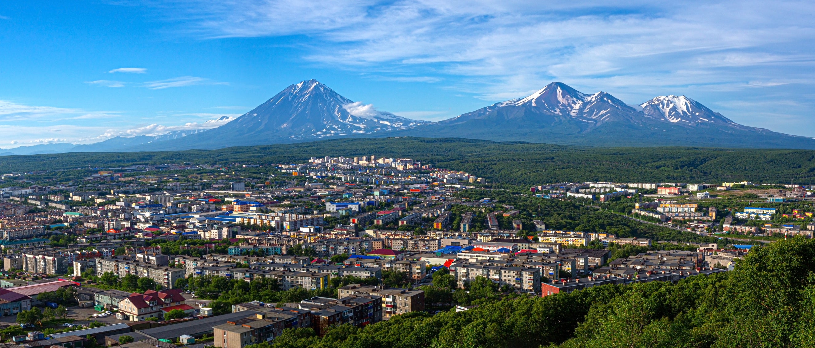 Panorama of the city of Petropavlovsk-Kamchatsky