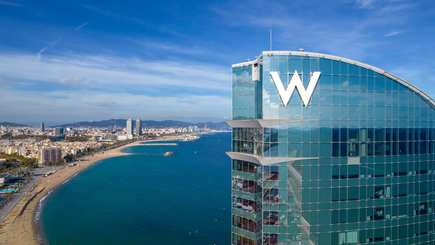 Expect stellar views of the Barceloneta coastline at W Barcelona