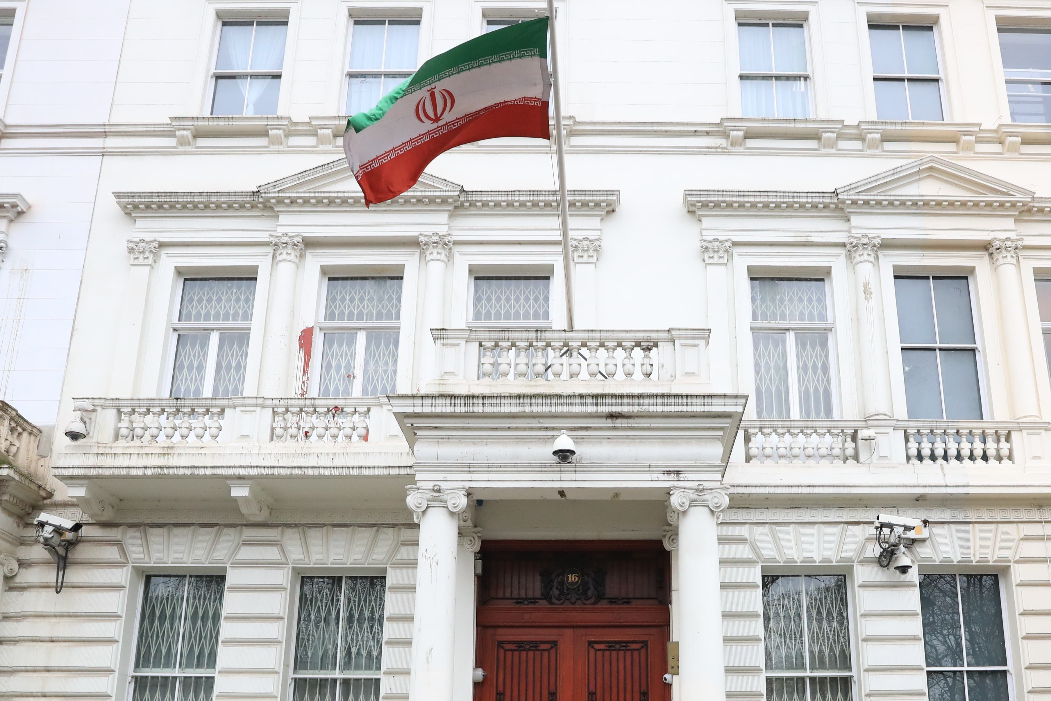 The Iranian embassy in Knightsbridge, London (Aaron Chown/PA)