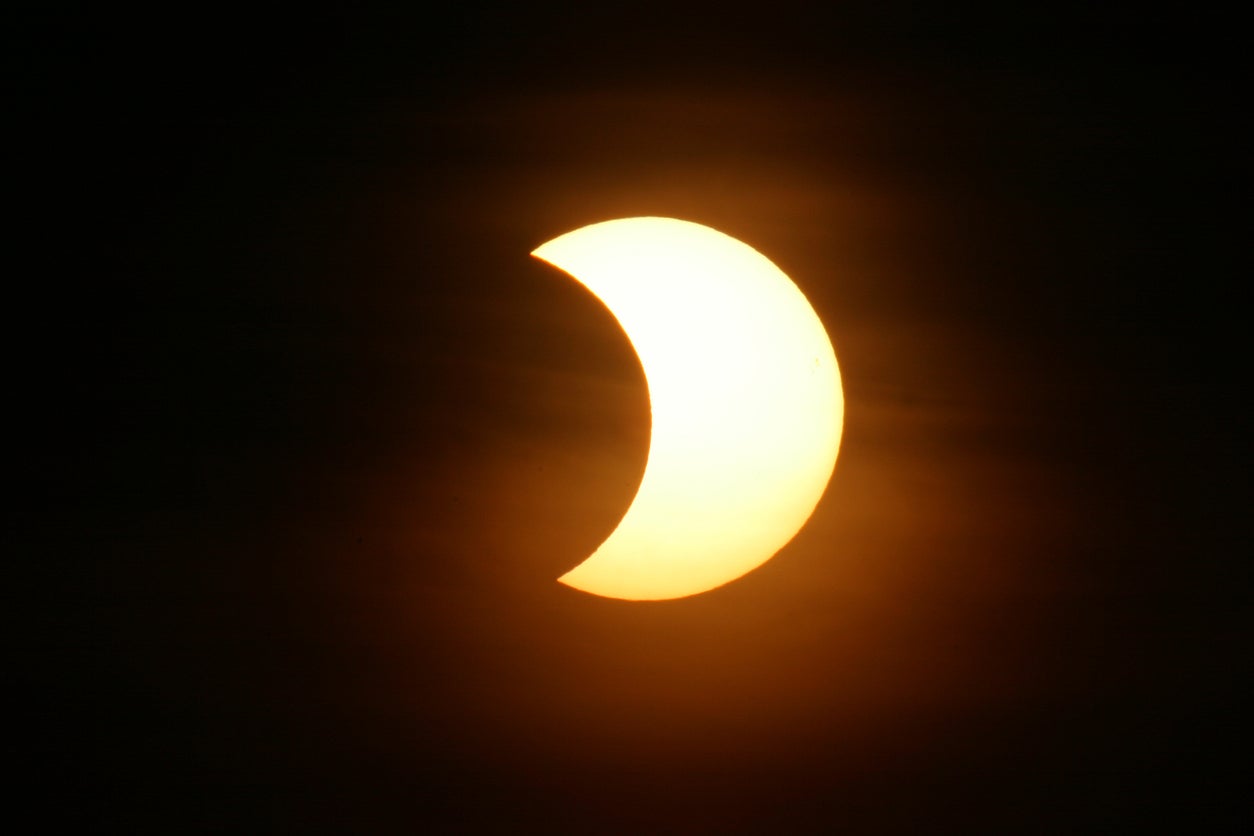 Partial Solar Eclipse as seen on 31 May 2003 in Ingolstadt, Germany