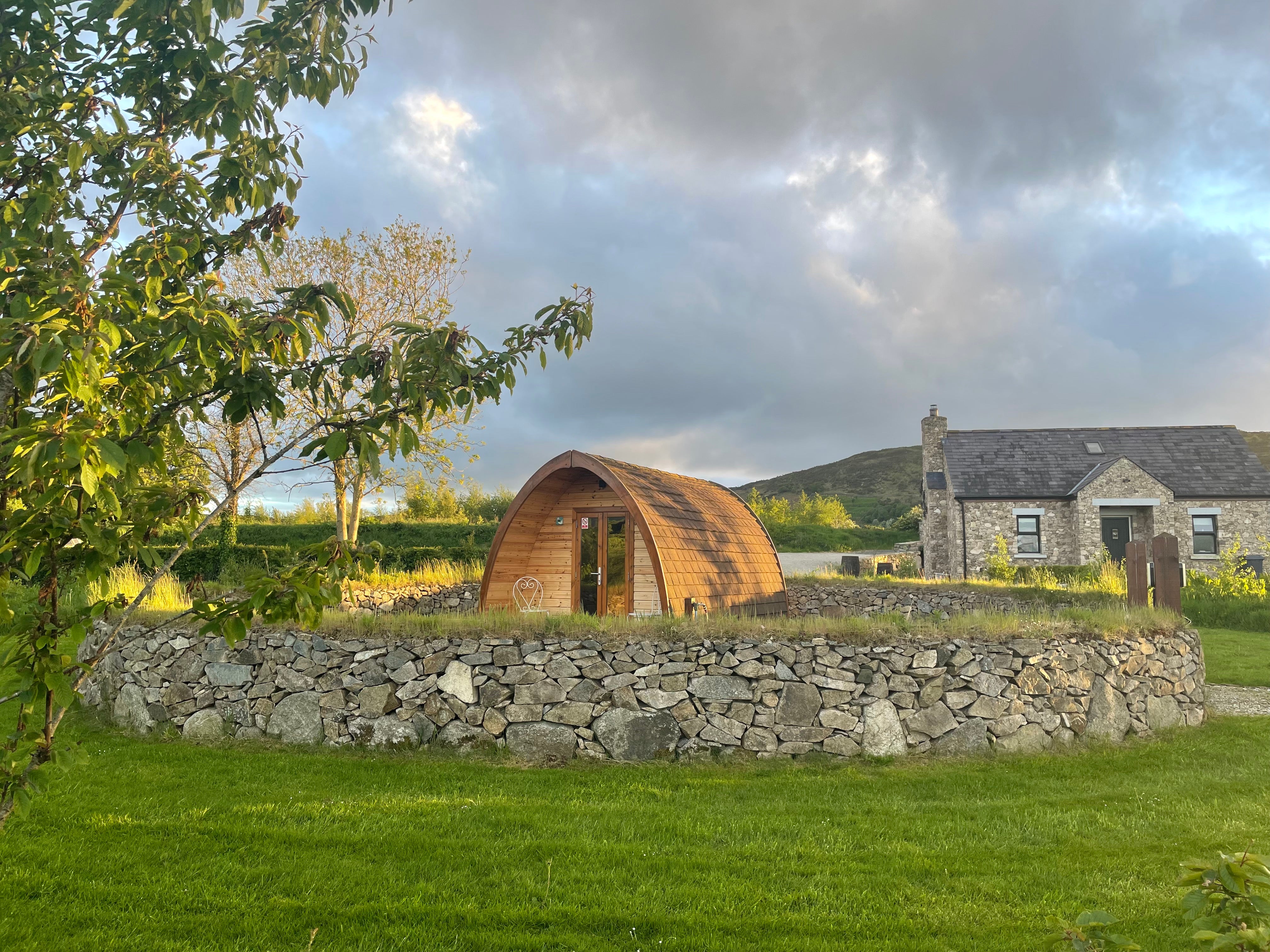 Bluebell Lane Glamping in Northern Ireland offers rural arts classes, such as willow weaving, lace making, butter churning and willow weaving