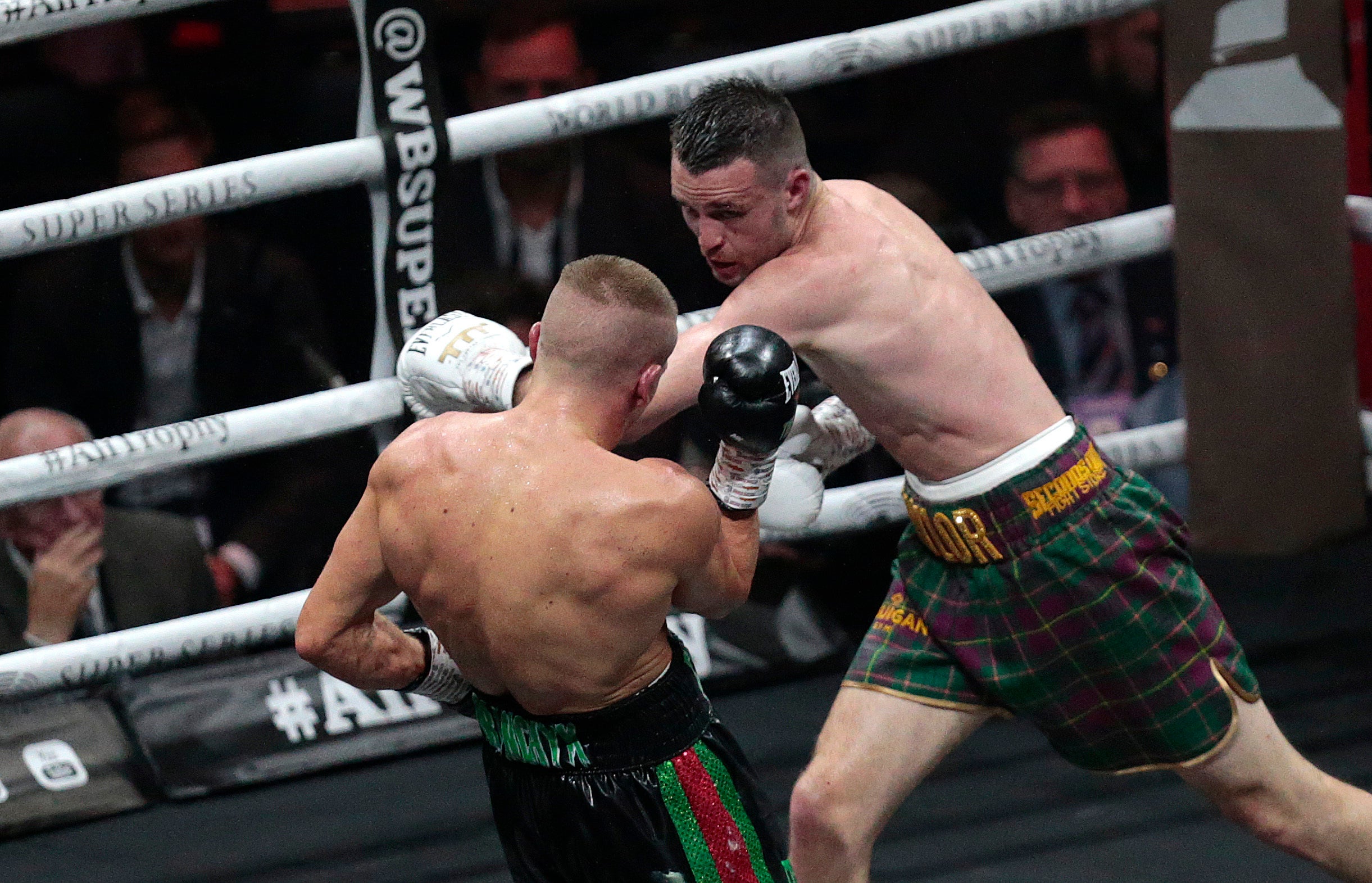 Taylor during his win over Ivan Baranchyk, claiming the IBF super-lightweight title