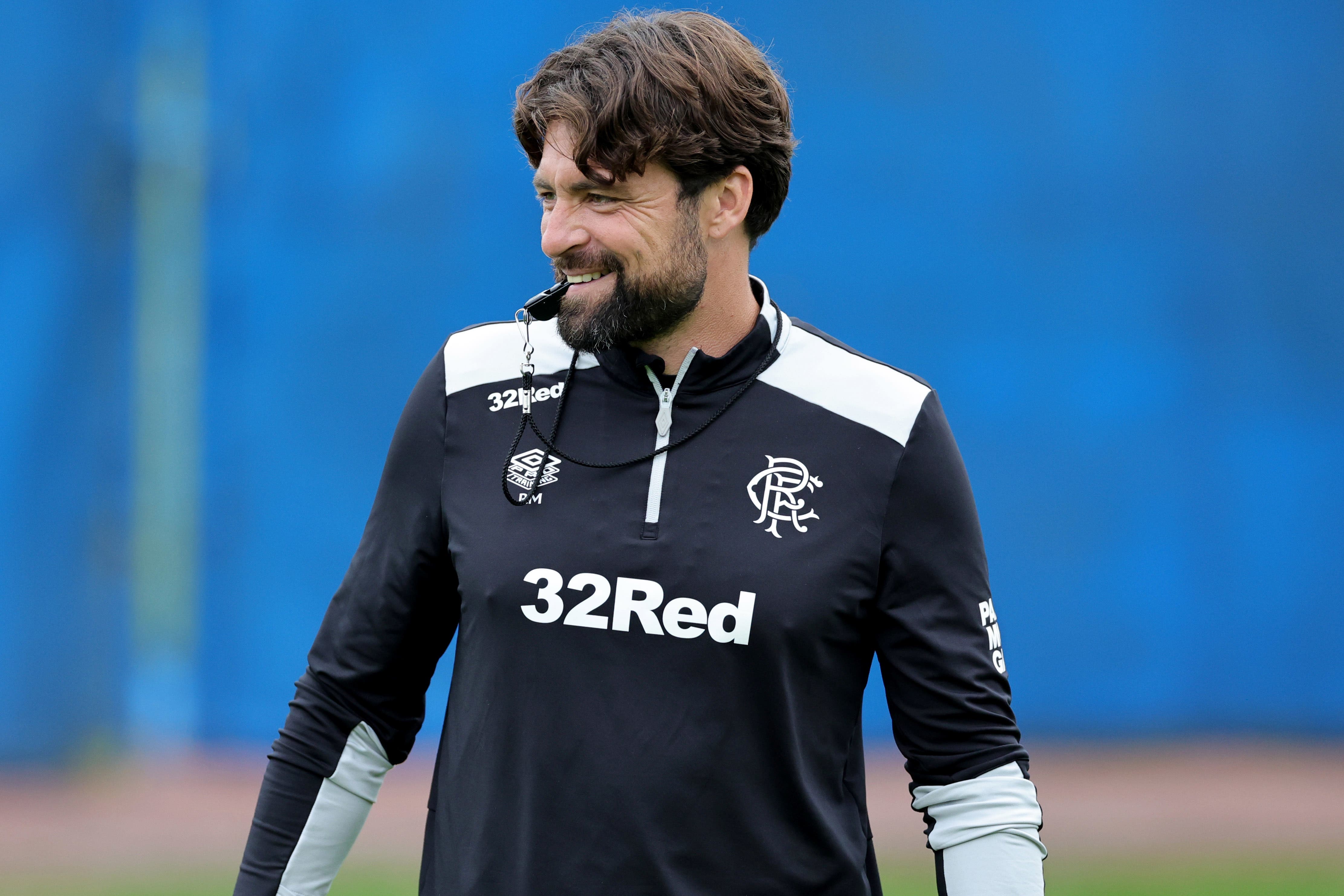 Russell Martin oversees training ahead of his Rangers managerial debut (Steve Welsh/PA)