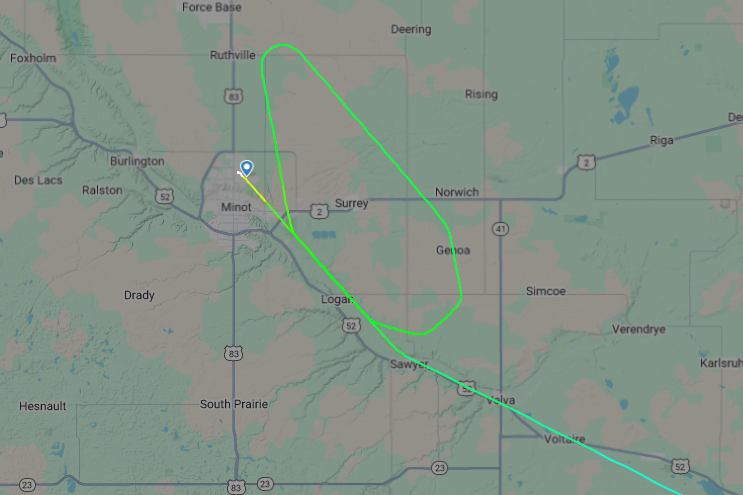 The pilot explained to passengers that 'they didn't give us a heads up' leading to a dangerous close call