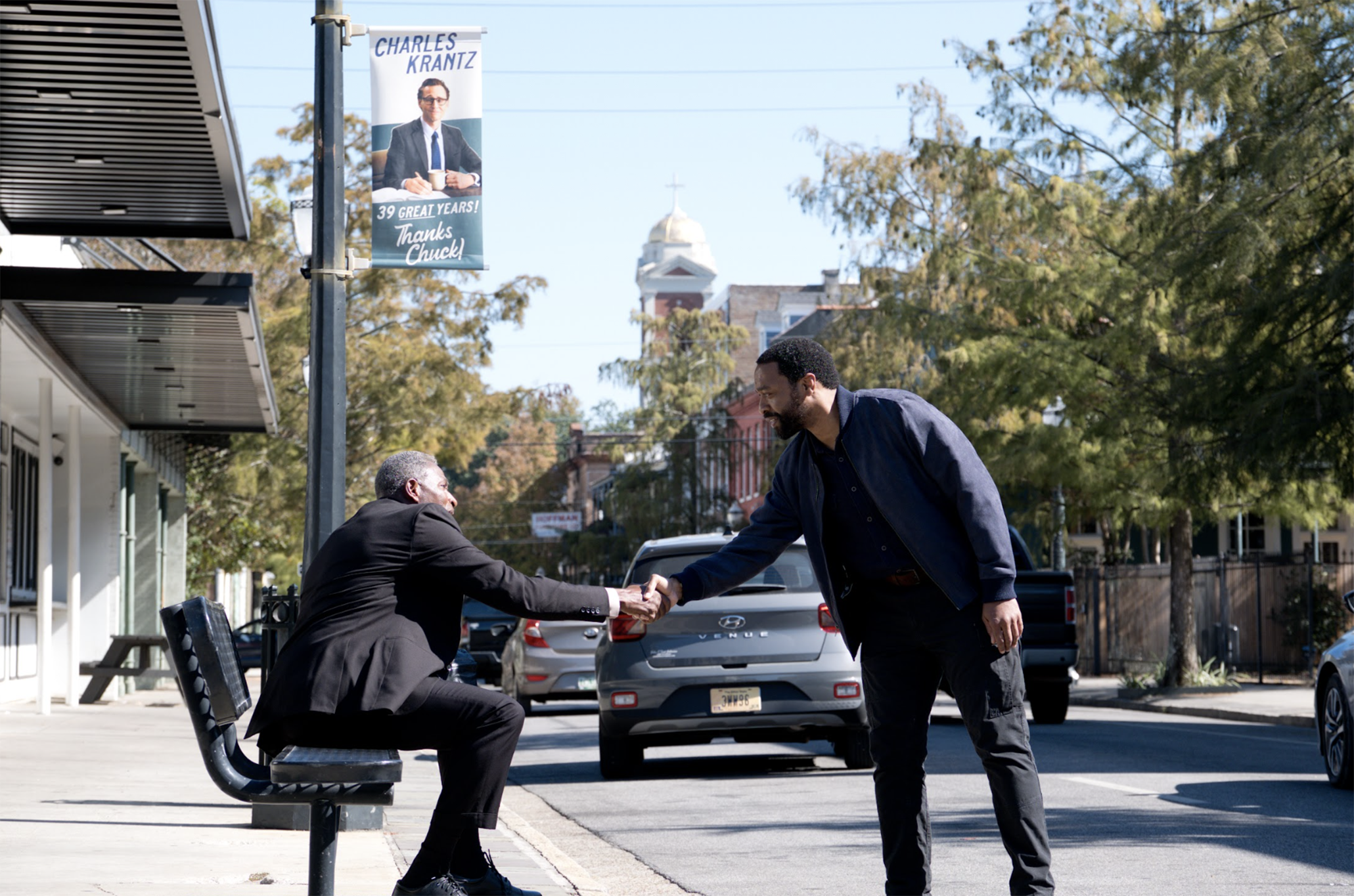 Carl Lumbly and Chiwetel Ejiofor in ‘The Life of Chuck’
