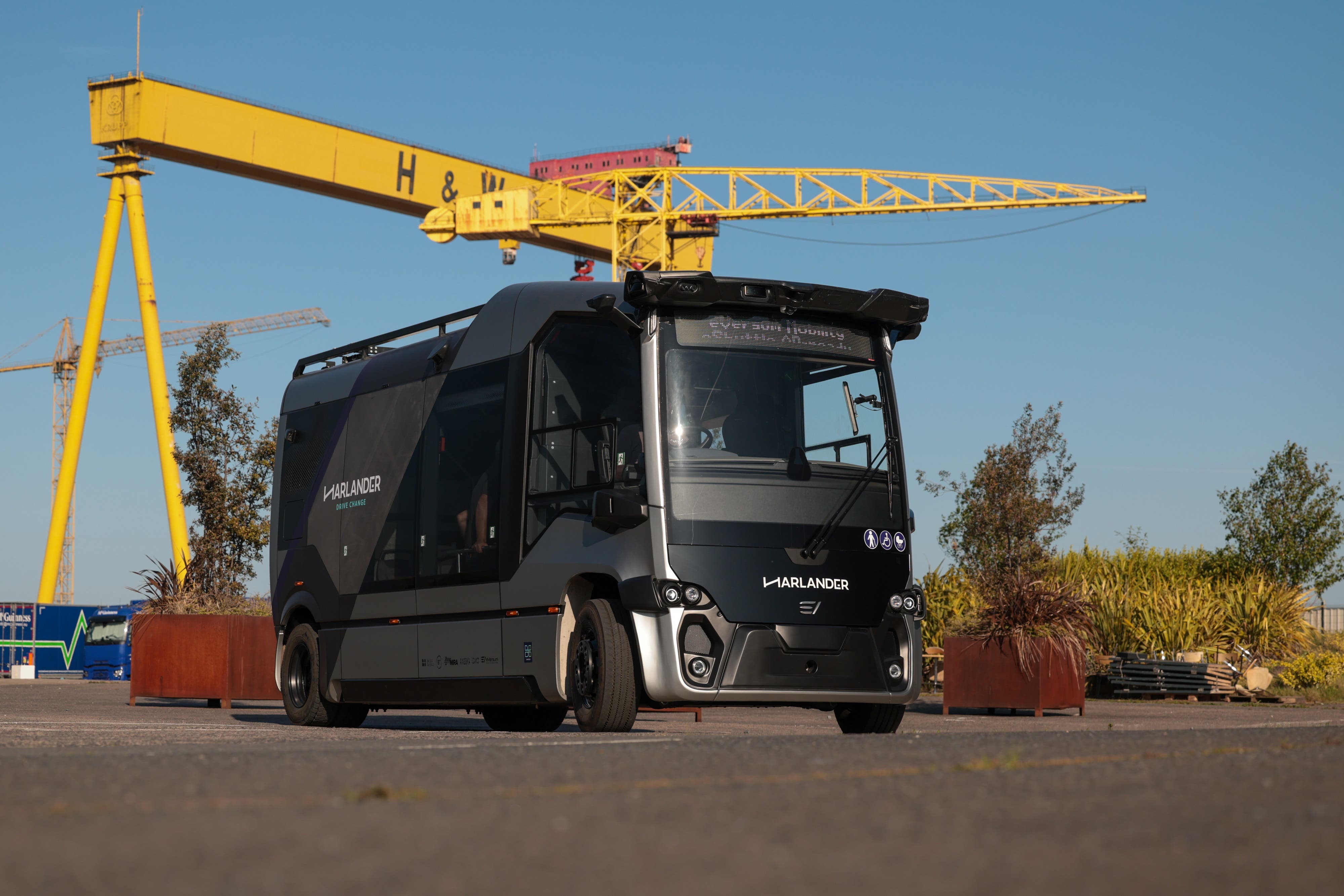 The self-driving vehicle pilot project began on Tuesday (Belfast Harbour/PA)