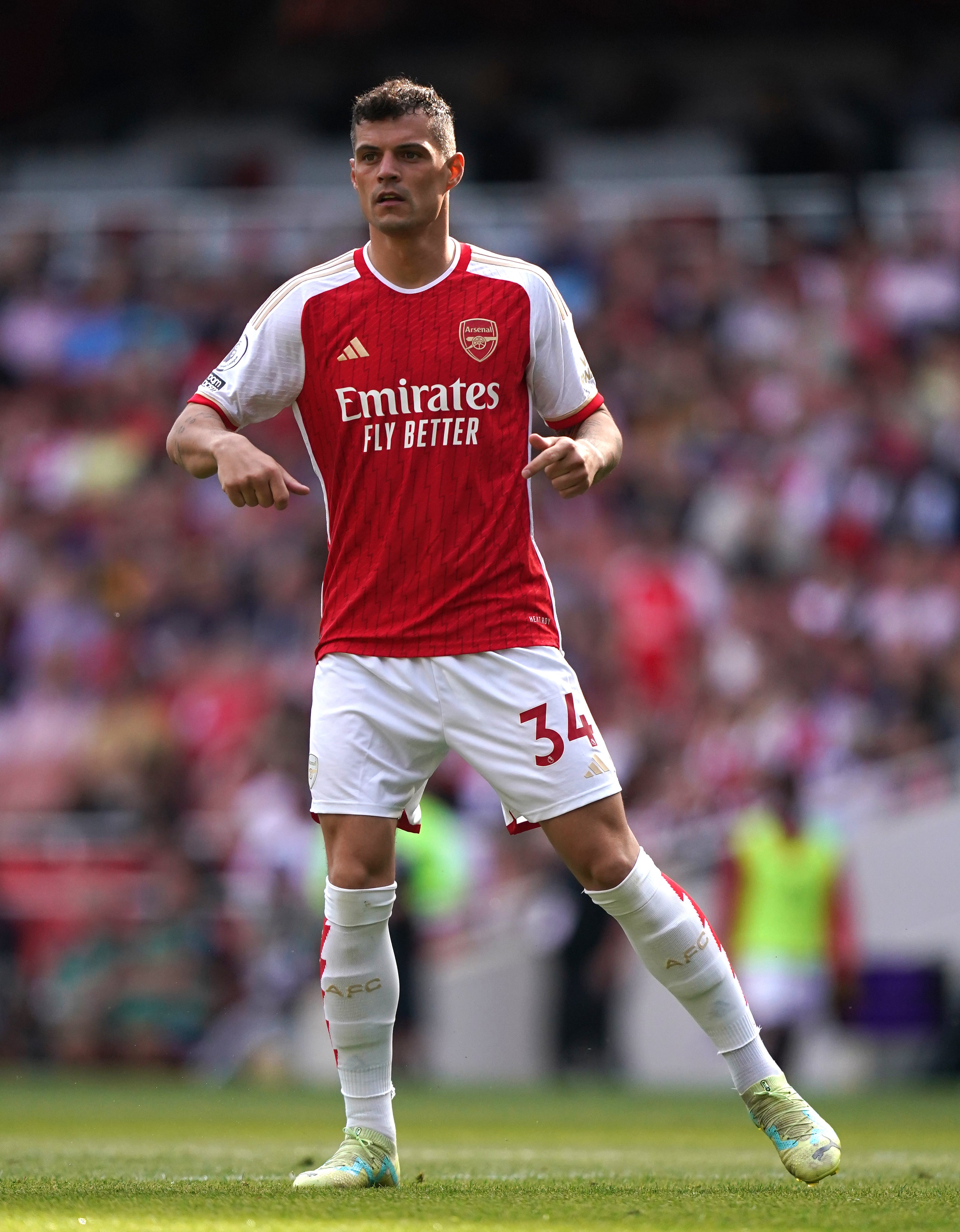 Granit Xhaka won two FA Cups during his seven-year stay at Arsenal